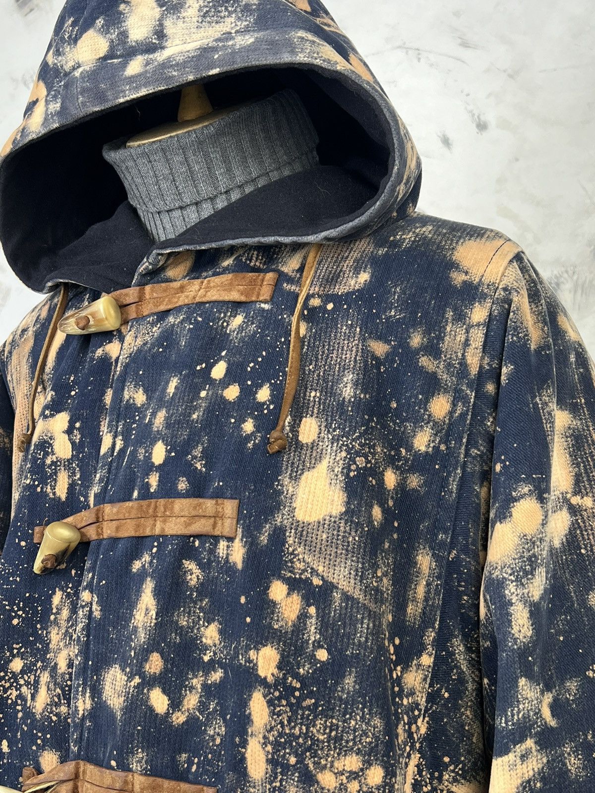 Byblos Byblos Bleached Custom Duffle Coat Hooded Made in Italy L-XL Size US XL / EU 56 / 4 - 6 Thumbnail