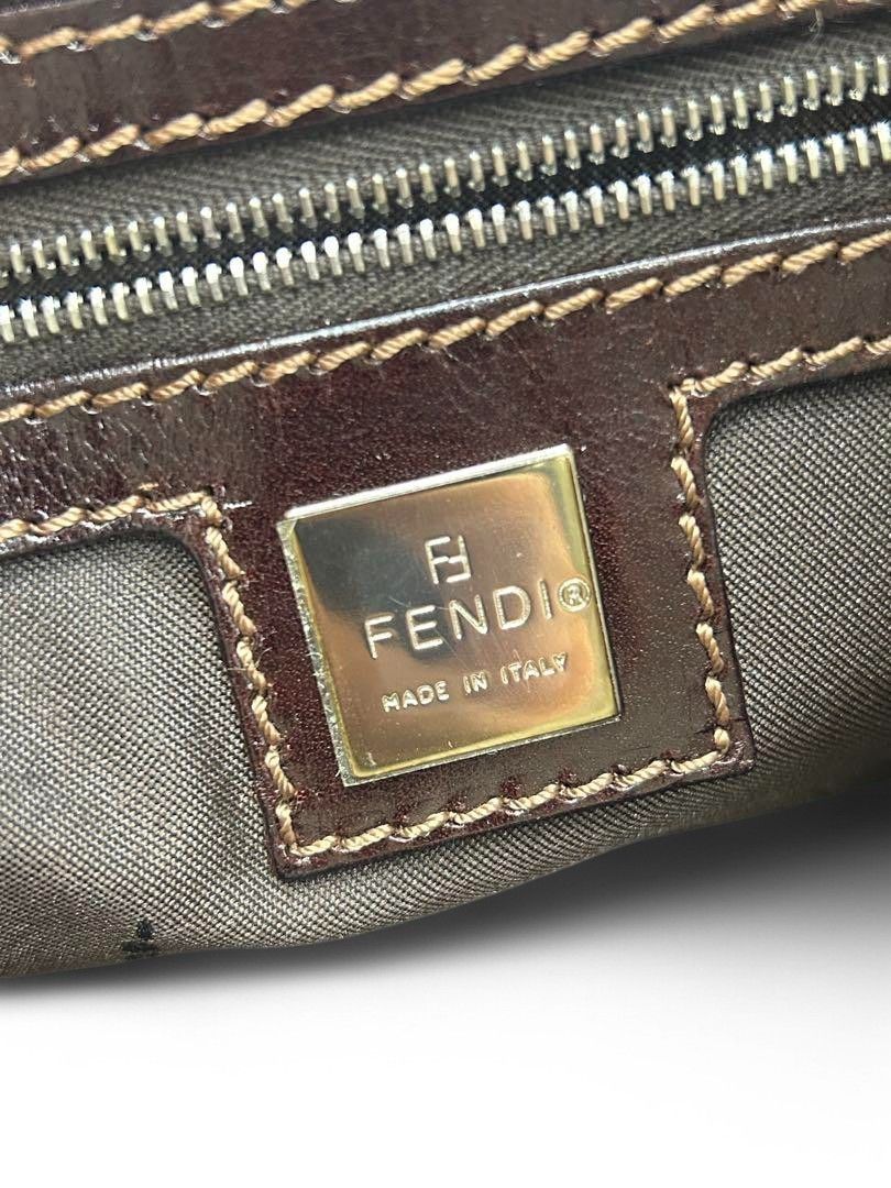 Fendi Fendi - Mamma Bucket Beige Handbag Shoulder Bag FF Silver Size ONE SIZE - 10 Thumbnail