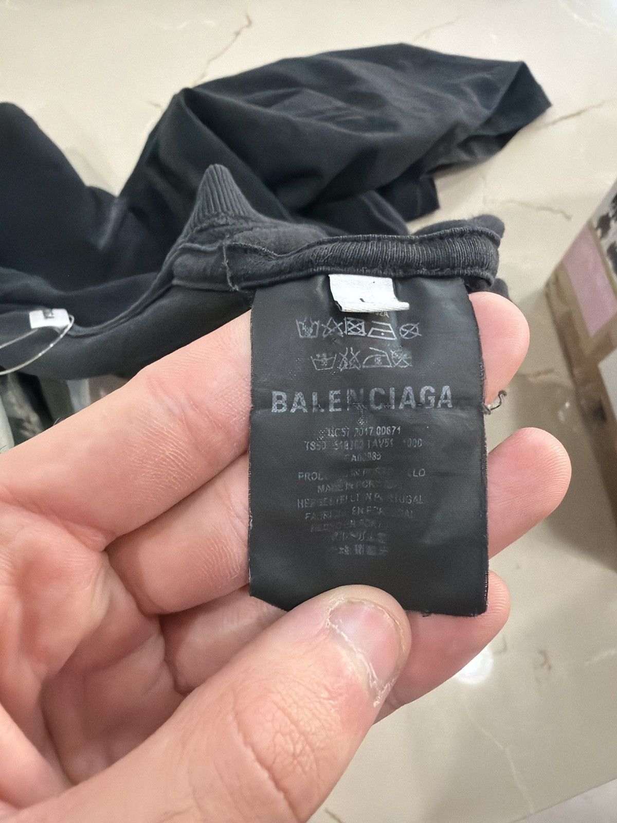 Balenciaga Balenciaga Embroidered Back Logo T-Shirt – Black / Blue Size US L / EU 52-54 / 3 - 15 Thumbnail