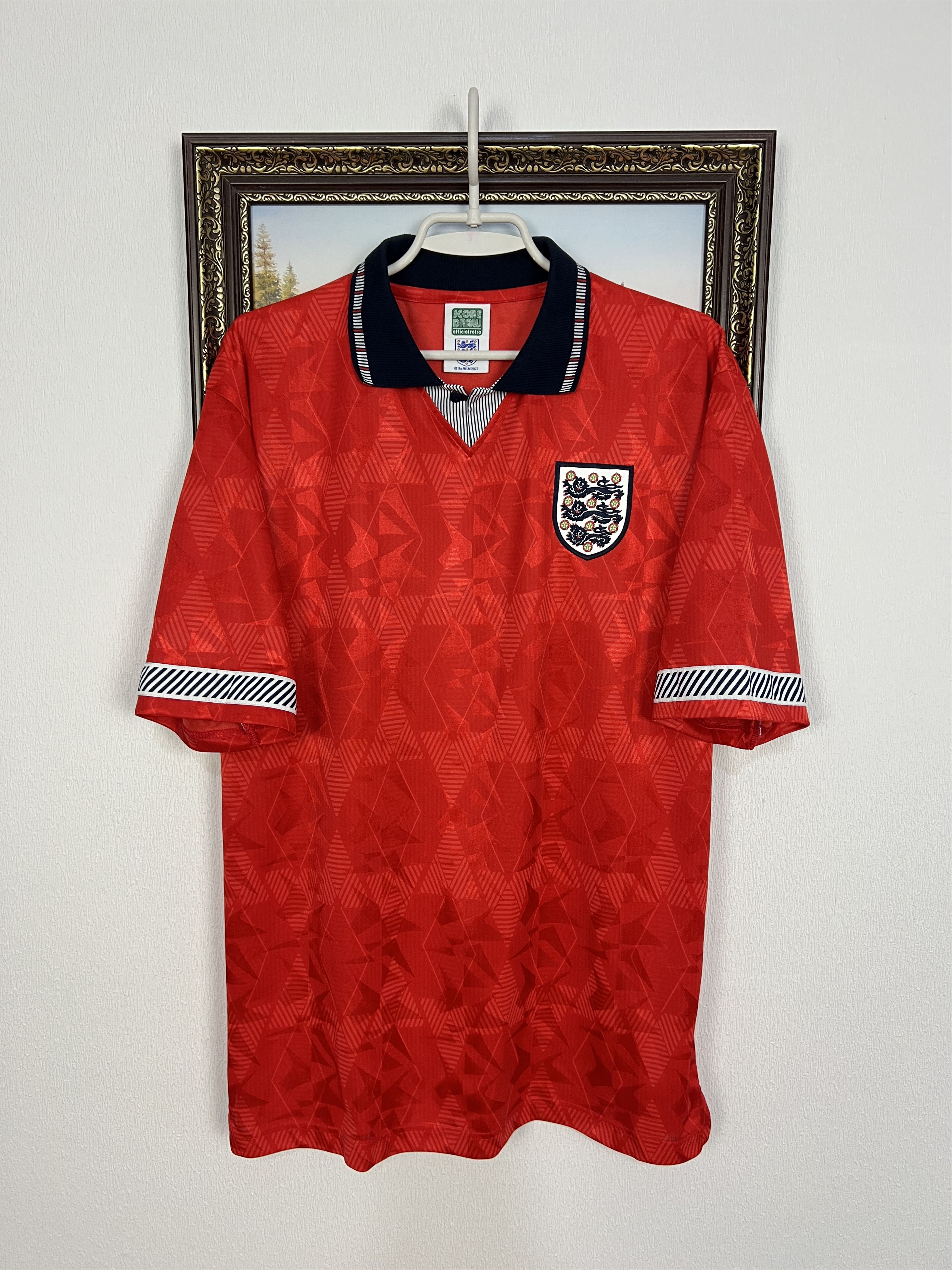 Vintage England Retro Replicas football shirt Soccer Jersey Trikot Size US L / EU 52-54 / 3 - 1 Thumbnail