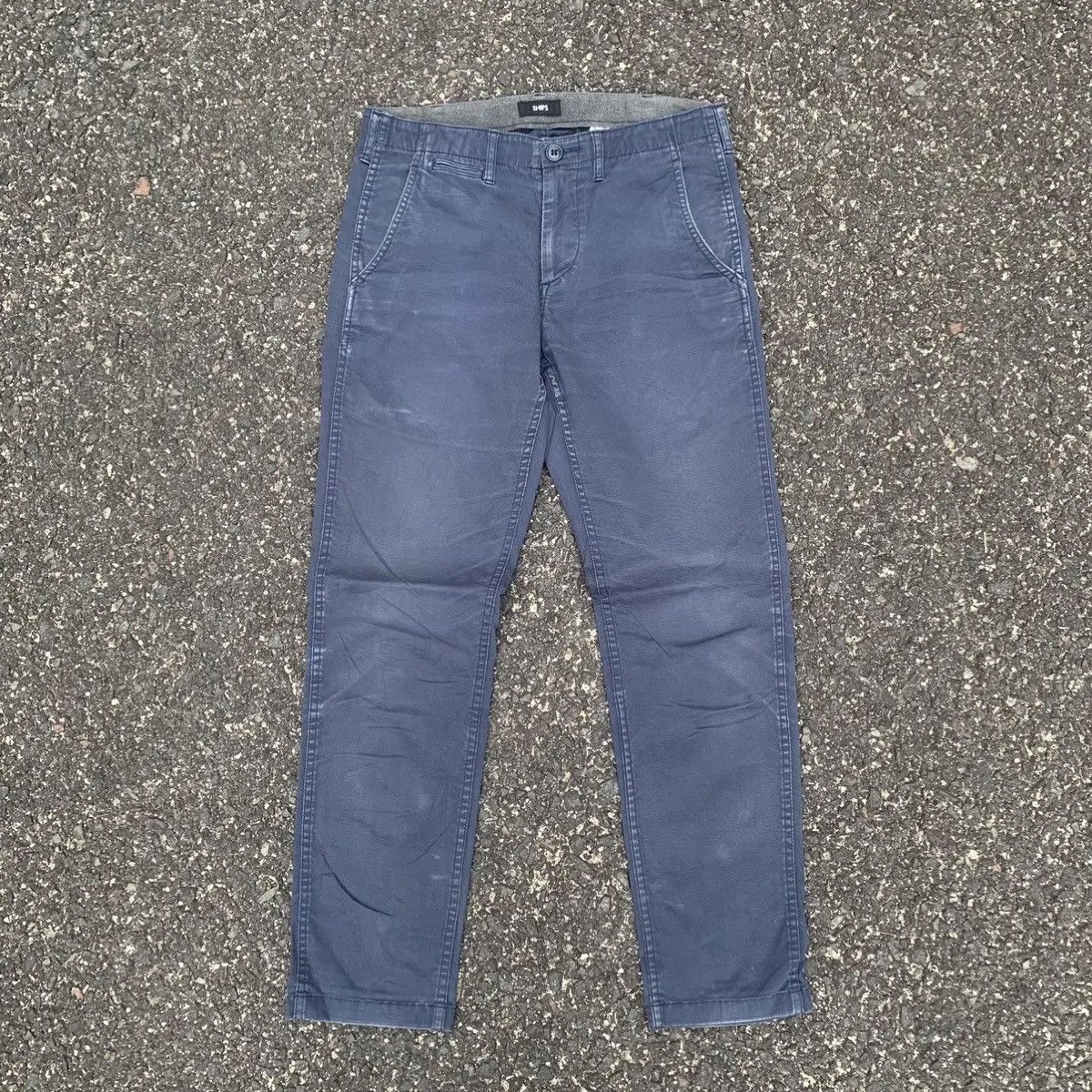 Japanese Brand × SHIPS × Ships Jet Blue Ships Trousers Blank Chino Pants Made In Japan Size US 29 - 1 Thumbnail