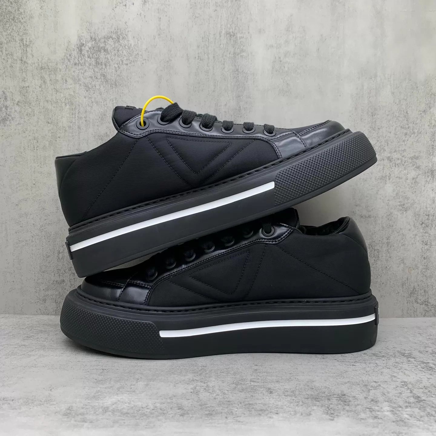 Prada Prada Black Triangle Logo Platforms Size 41 98 New Size US 8 / EU 41 - 3 Thumbnail