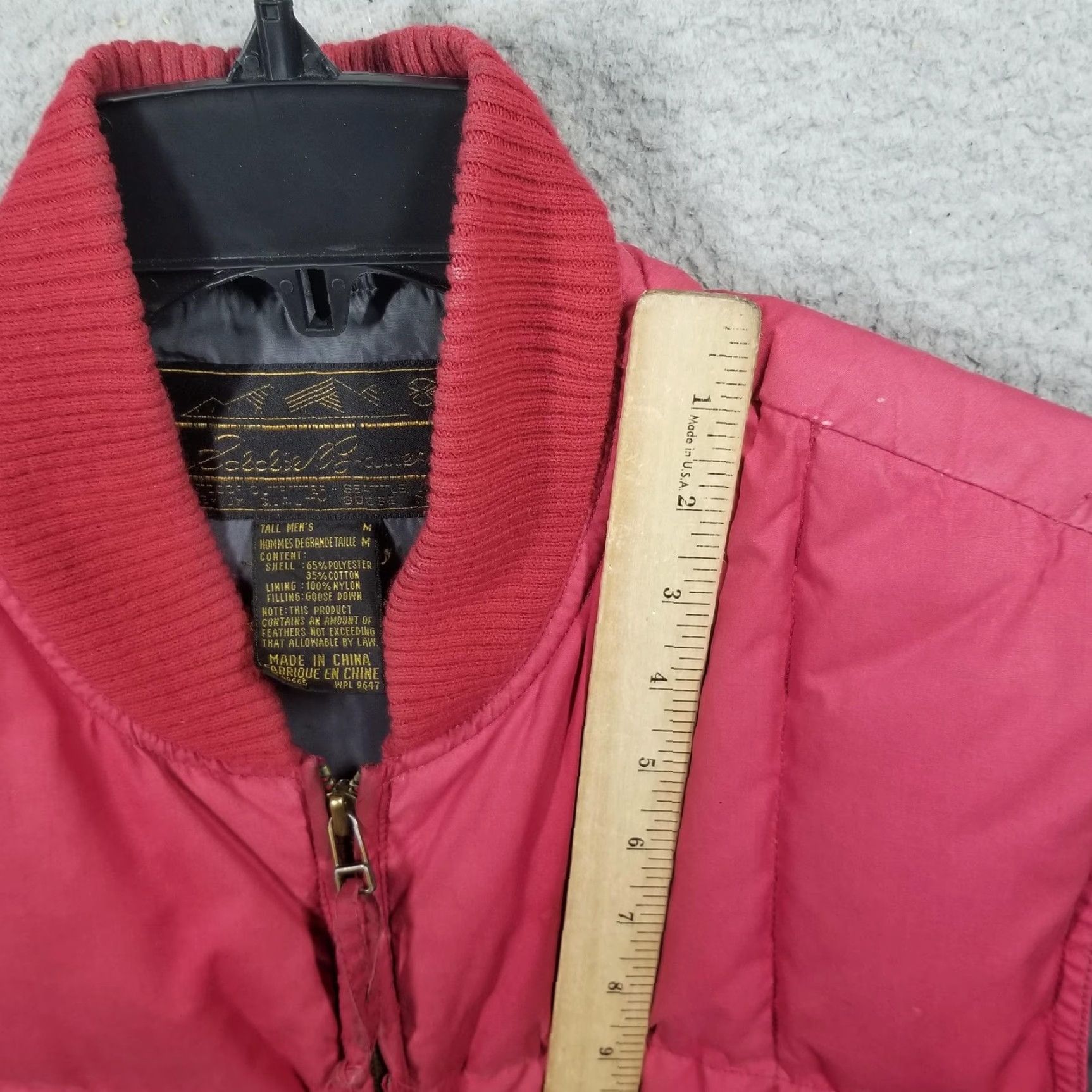Eddie Bauer Eddie Bauer Vest Mens Medium Tall Red Downlight Down Puffer Quilted Zip Pockets Size US M / EU 48-50 / 2 - 7 Thumbnail