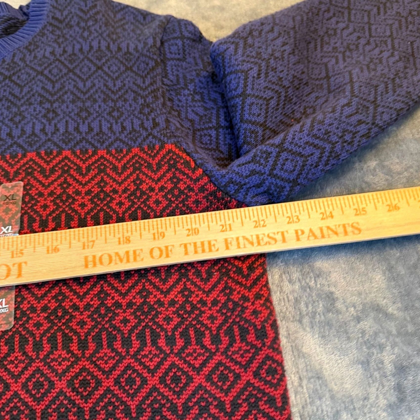 Tommy Hilfiger Tommy Hilfiger Knit Sweater Blue Red White Pullover Mens XL NWT Geometric Logo Crew Neck Pullover Casual Winter Knit Shirt Mens XL Blue Size US XL / EU 56 / 4 - 7 Thumbnail