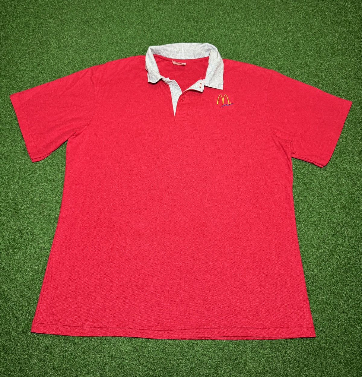 Vintage Vintage Mcdonalds Polo Lrg 80s 90s Fast Food Uniform Shirt Size US L / EU 52-54 / 3 - 1 Thumbnail