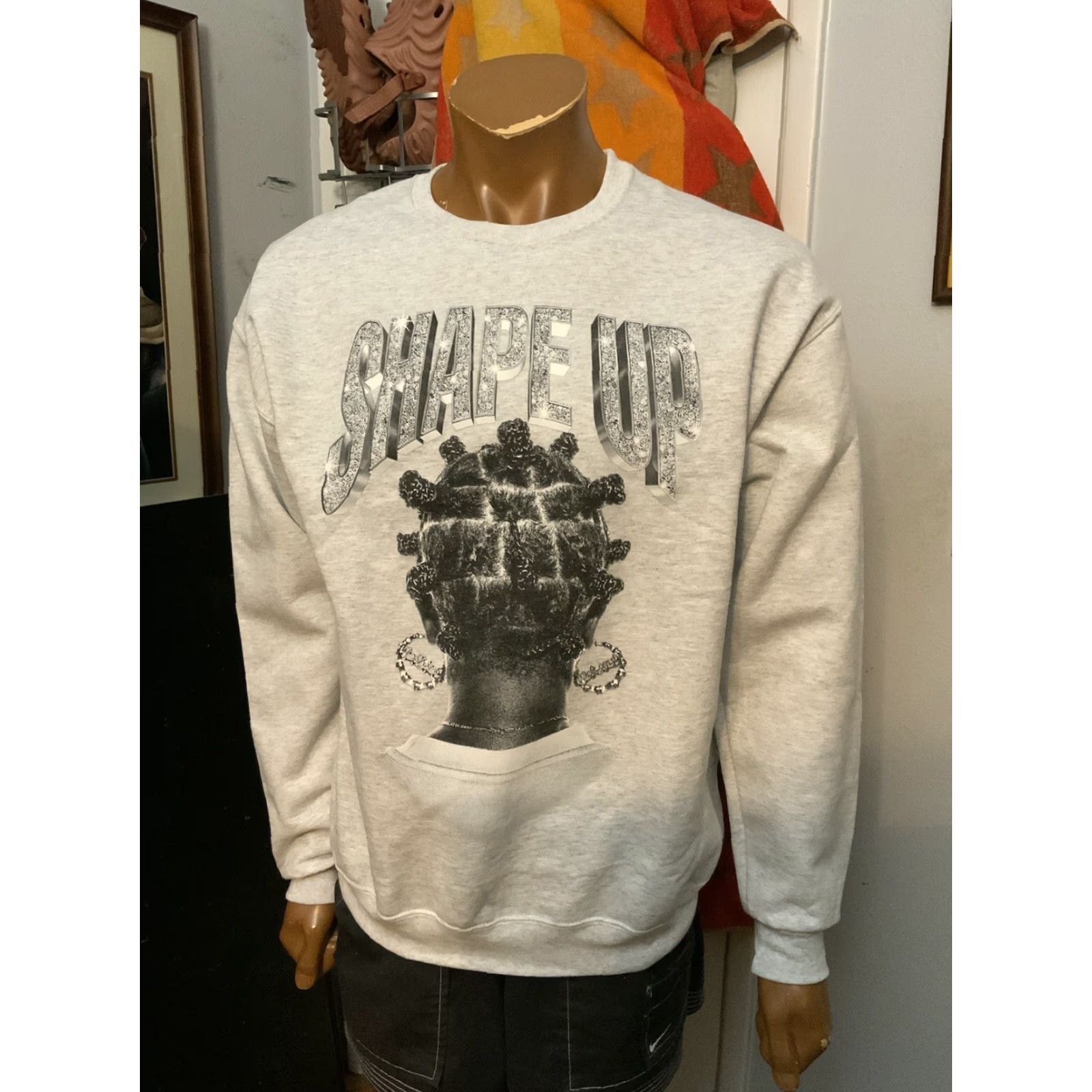 Vintage VINTAGE Leikeli47 Shape Up Concept Album Trilogy Hip Hop Official Merch Sweatshirt Sz. L Gray Pullover Mens L Size US L / EU 52-54 / 3 - 7 Thumbnail