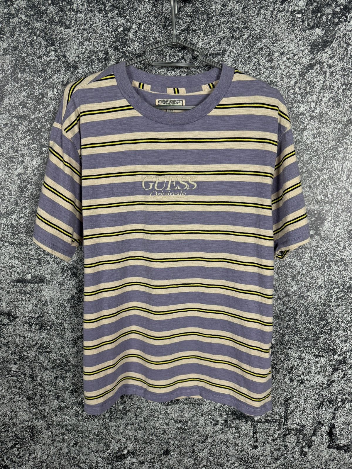Guess Guess Los Angeles Striped T-Shirt Originals Vintage Size L Size US L / EU 52-54 / 3 - 1 Thumbnail