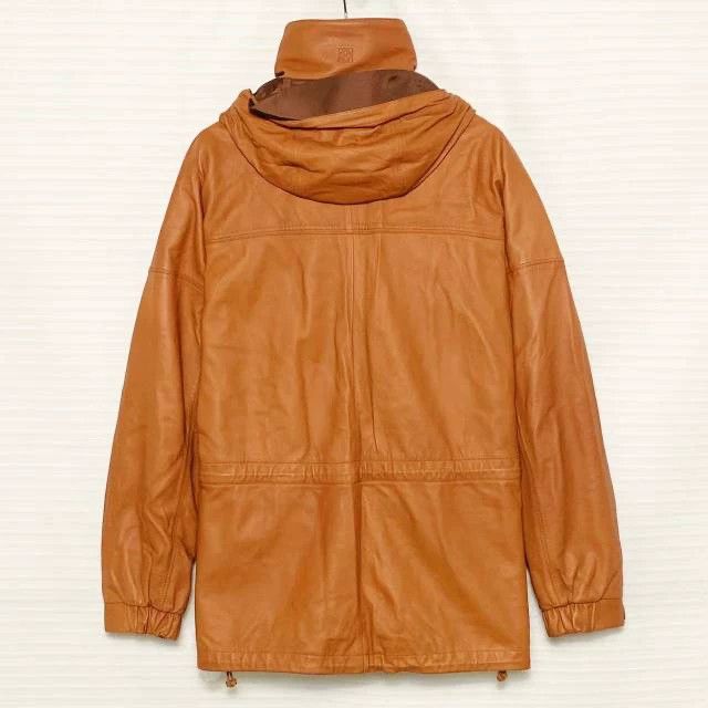 Loewe LOEWE Solid color hooded leather coat, men's trench coat Size US M / EU 48-50 / 2 - 2 Thumbnail