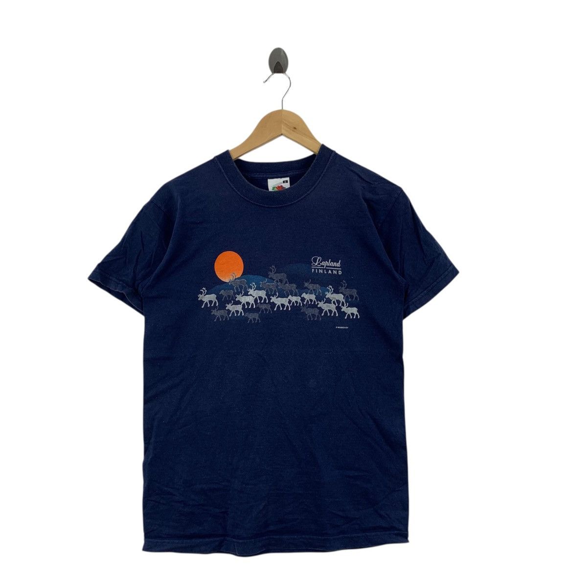 Vintage Vintage FINLAND LAPLAND MIKEBON OY Graphic Tee Shirt Top Size S / US 4 / IT 40 - 3 Thumbnail