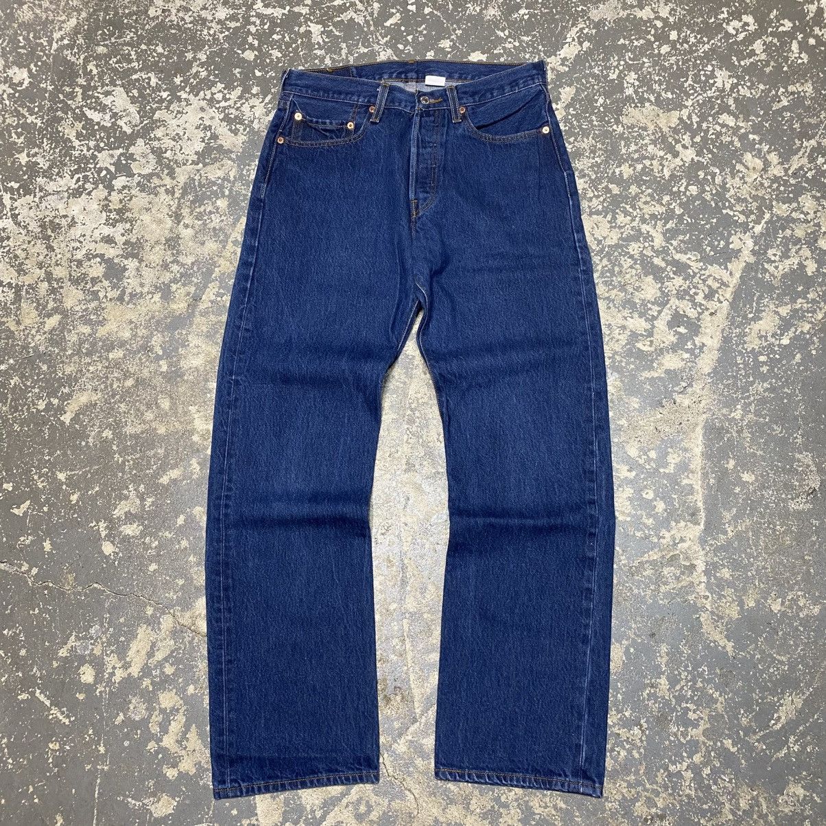 Japanese Brand × Levi's × Vintage Vintage Levi’s 501XX Button Fly Blue Dark Denim Jeans 90s Size US 31 - 5 Thumbnail