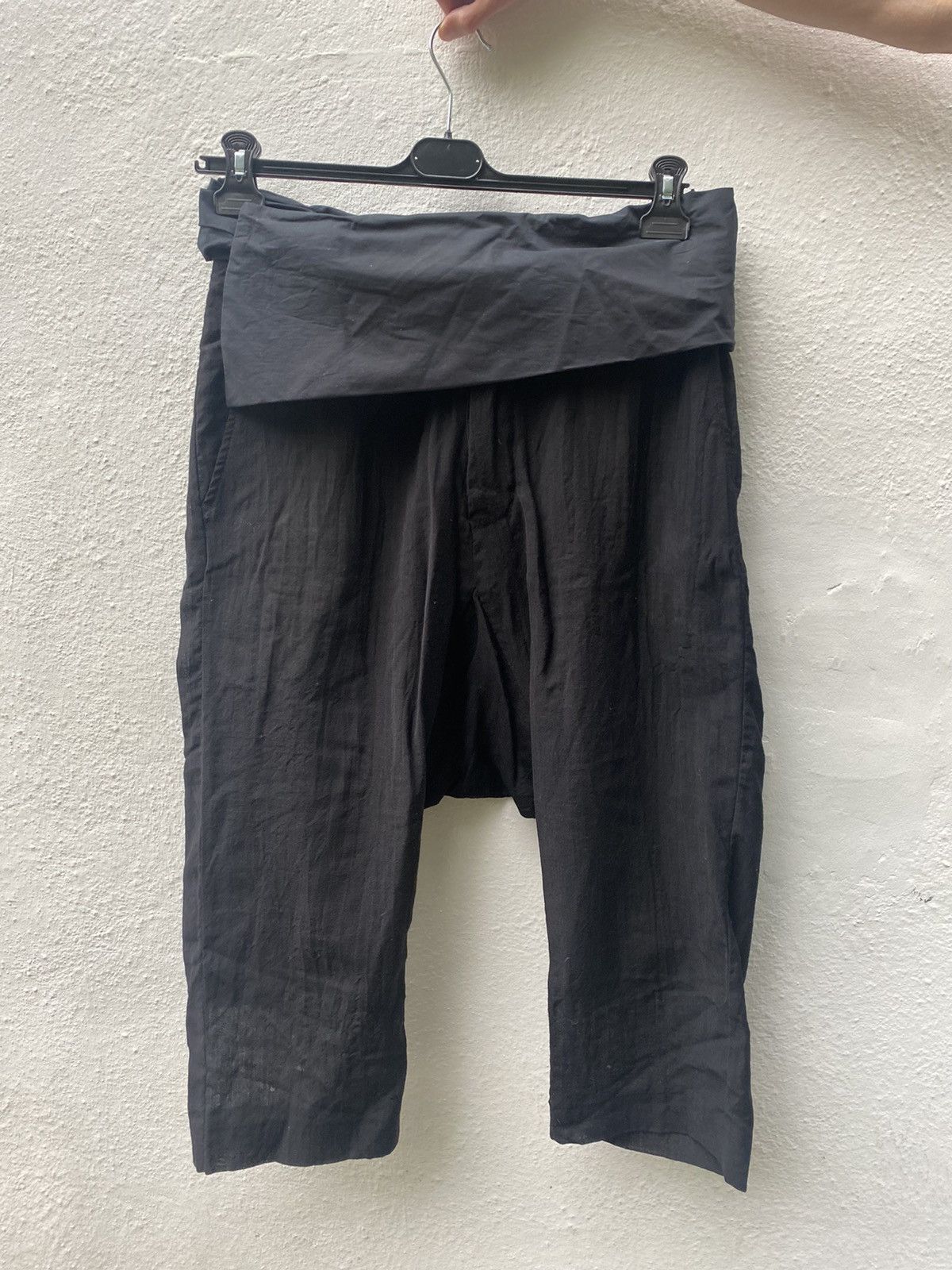 Rick Owens Drop Crotch Wool Cropped Trousers