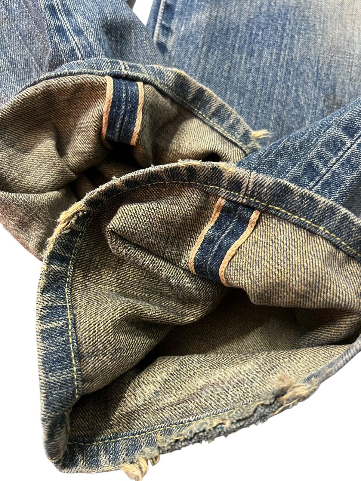 Edwin Vintage Edwin 505x Selvedge Distressed Rusty If six was nine Size US 28 / EU 44 - 8 Thumbnail