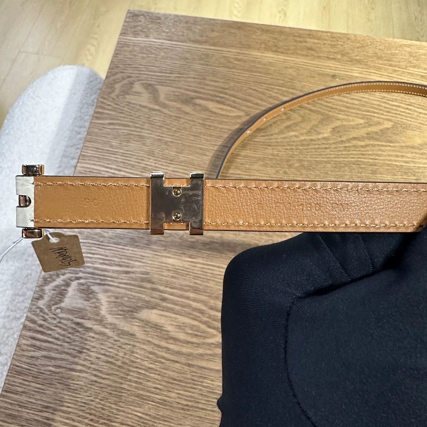 Hermes Hermes may425 Cream White H Belt Size ONE SIZE - 4 Thumbnail