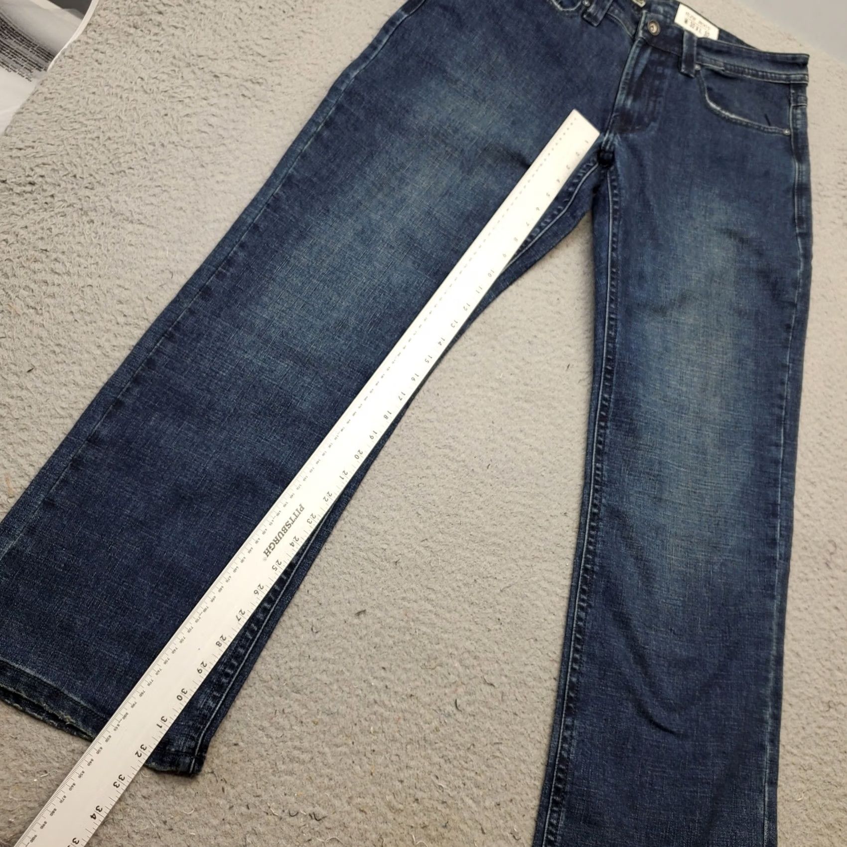 Vintage Axel Jeans Mens Bootcut Slim 32x32 Blue Denim Stretch High Waisted Straight Shirt Size US 32 / EU 48 - 4 Thumbnail