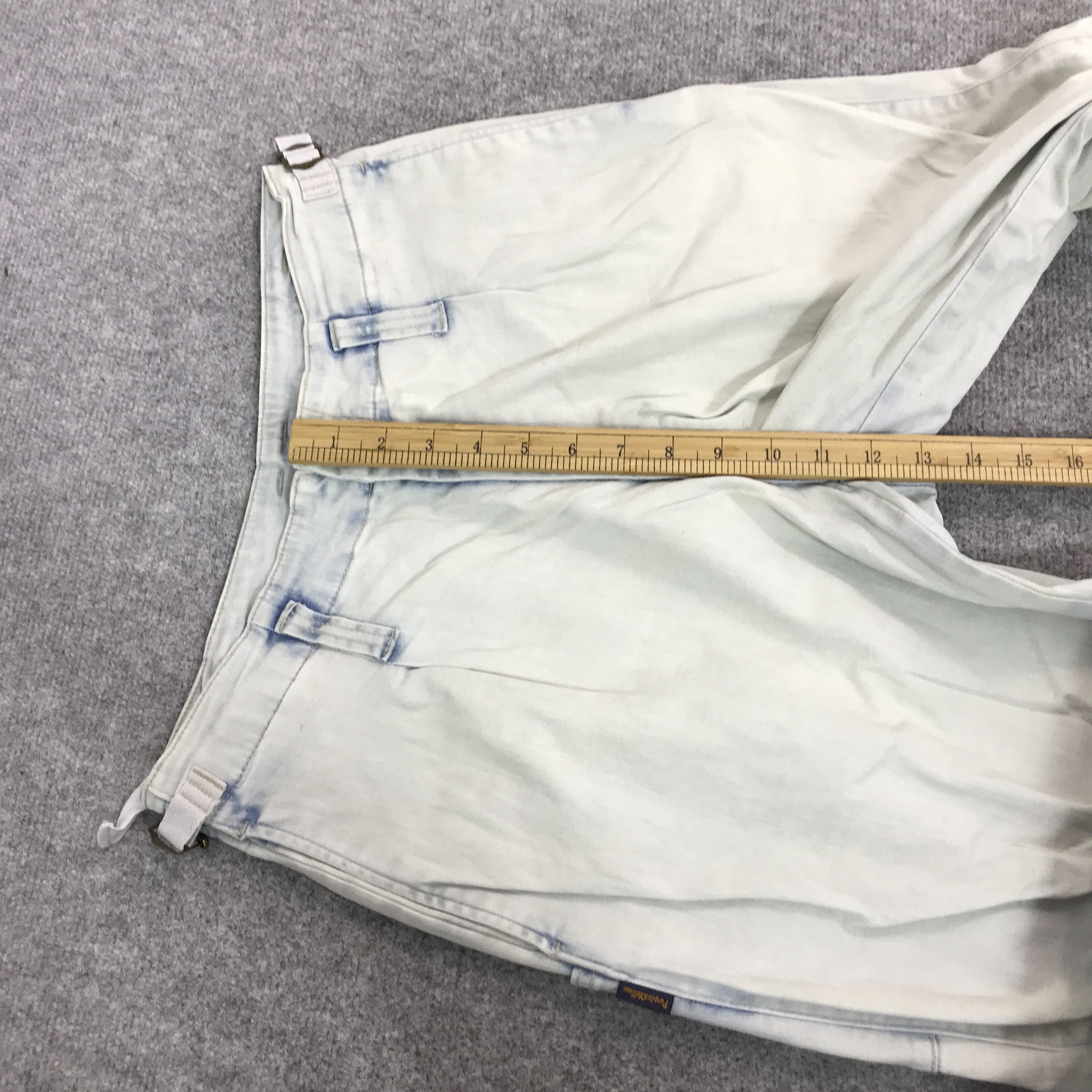 Japanese Brand purple & yellow Baggy light wash denim pants Size US 28 / EU 44 - 8 Thumbnail