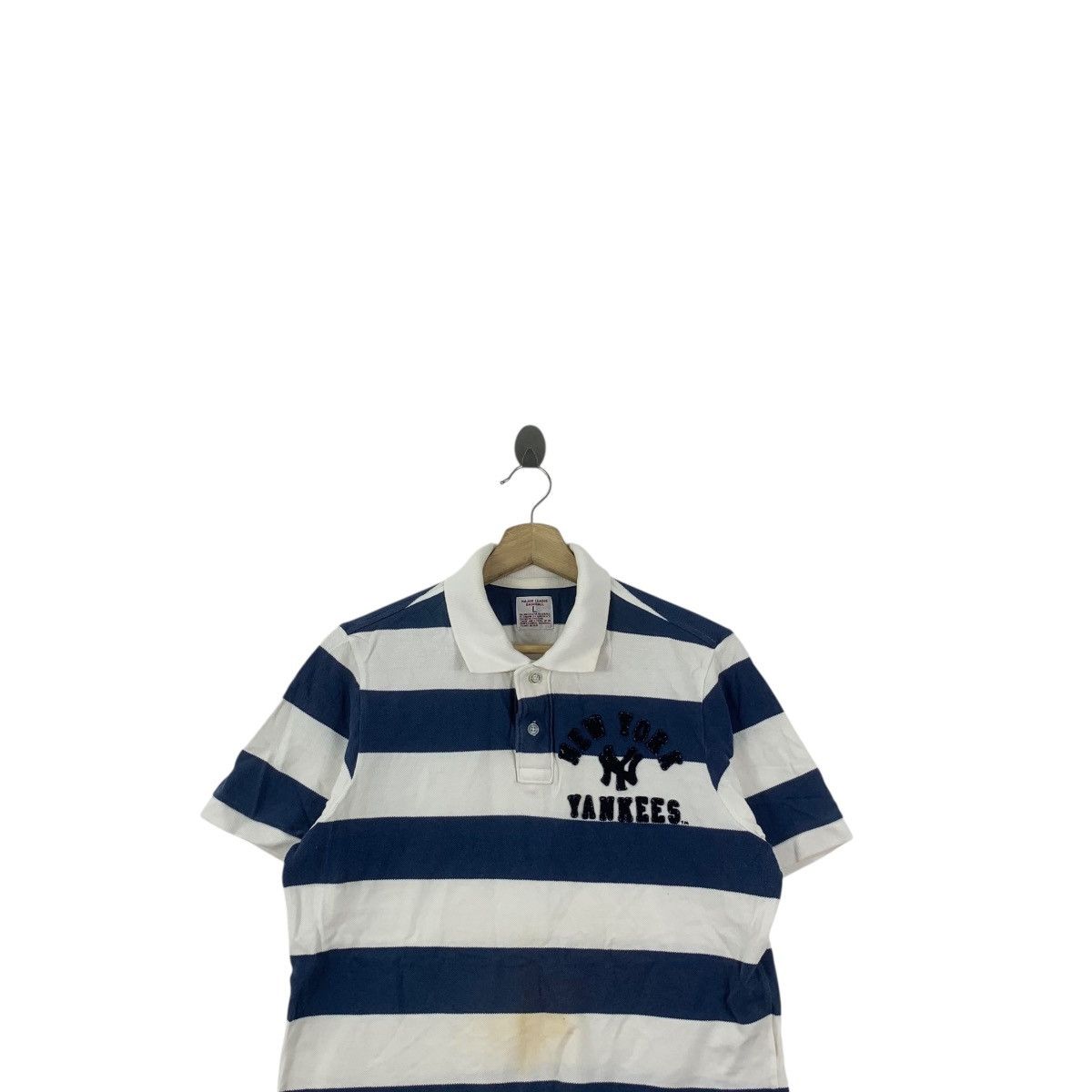 MLB Vintage MLB NEW YORK YANKEES Baseball Striped Polo Tee Shirt Size US M / EU 48-50 / 2 - 2 Thumbnail