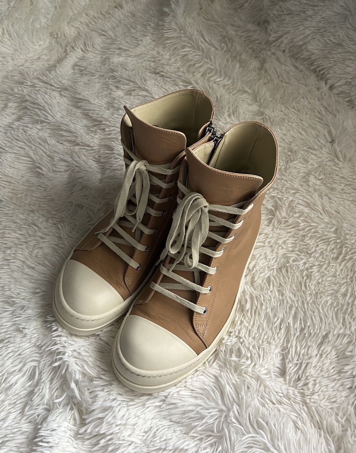 Rick Owens WORN ONCE Rick Owens Mainline Leather Ramones High Size 43 Size US 10 / EU 43 - 1 Thumbnail