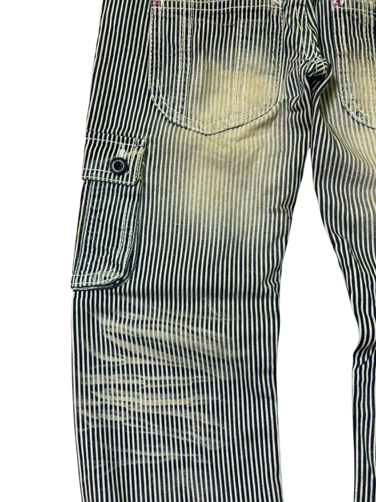 Japanese Brand HICKORY BLUE MOON BLUE CARGO ACID WASHED DISTRESSED JEANS Size US 32 / EU 48 - 14 Thumbnail