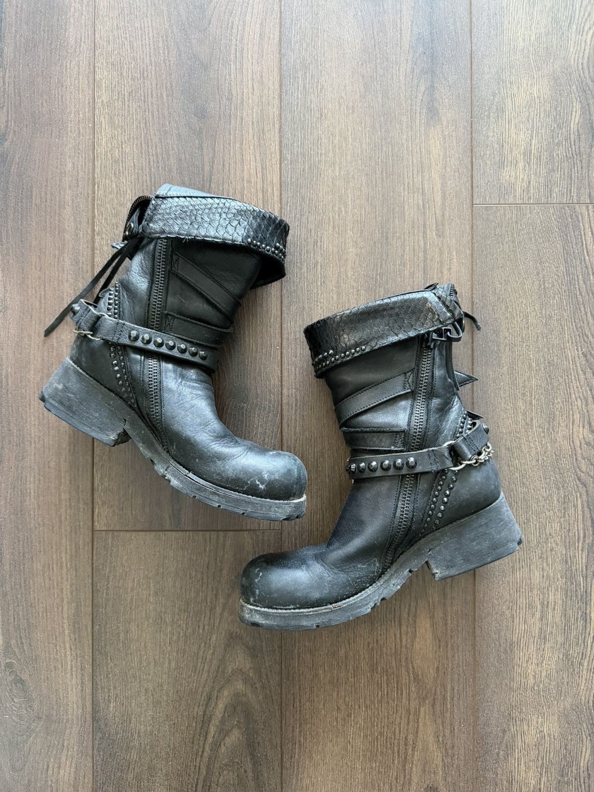 KMRii kmrii python crush boots w chains Size US 8.5 / EU 41-42 - 2 Thumbnail