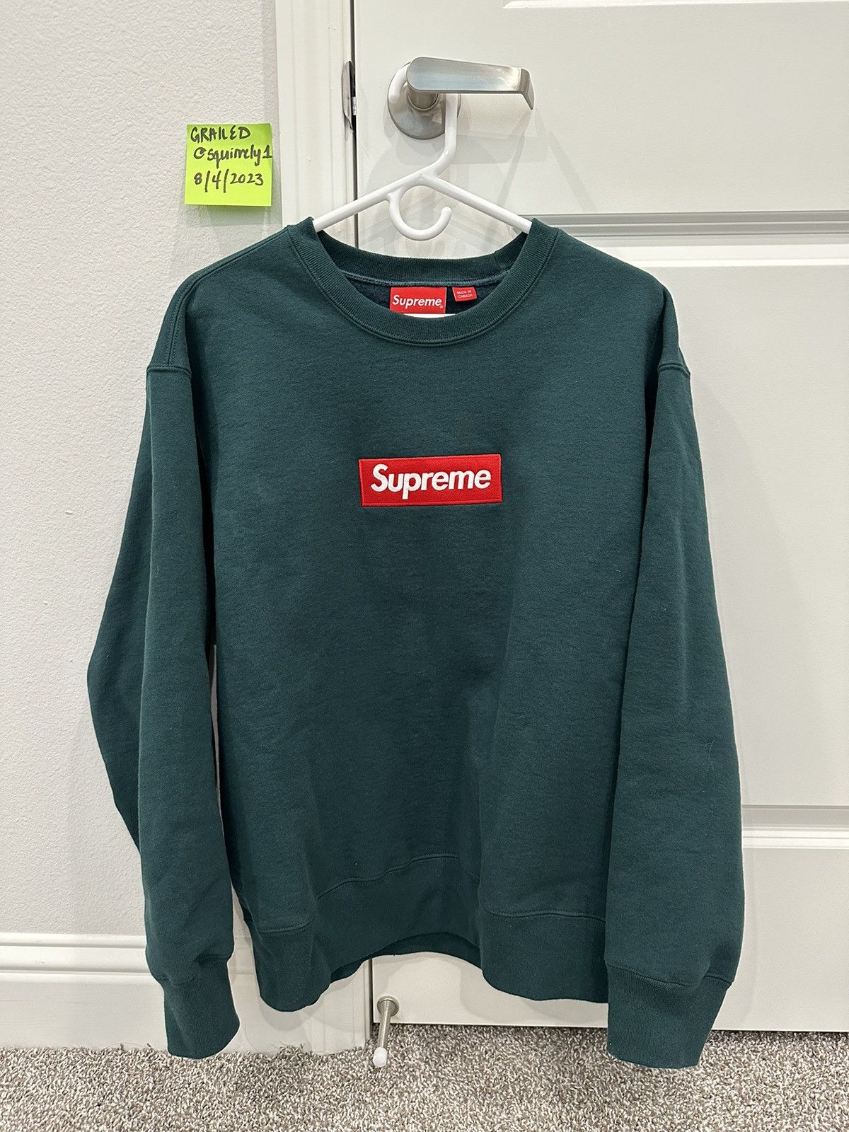 Green supreme crewneck online