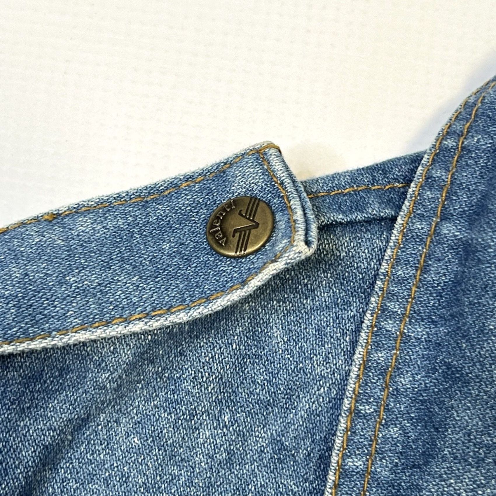 Valentino VINTAGE Valenti Denim Jacket Jacket Women's XS Blue Pockets Logo Zipper Casual Workwear Streetwear 90s Tall? Size XS / US 0-2 / IT 36-38 - 5 Thumbnail