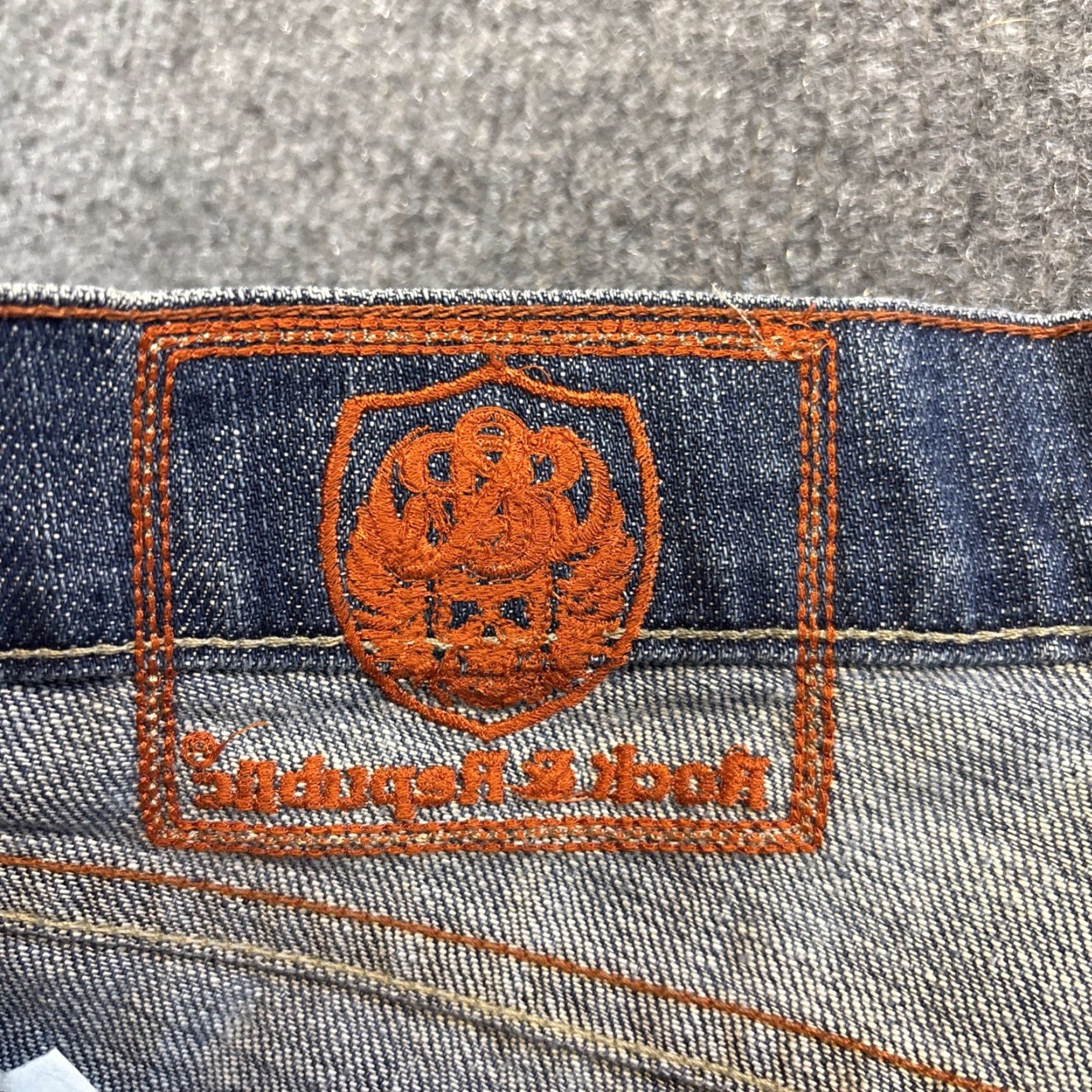 Vintage Rock and Republic Denim Jeans Size 32 Button Fly Medium Wash Flare Women Blue Size 24" / US 00 / IT 34 - 6 Thumbnail