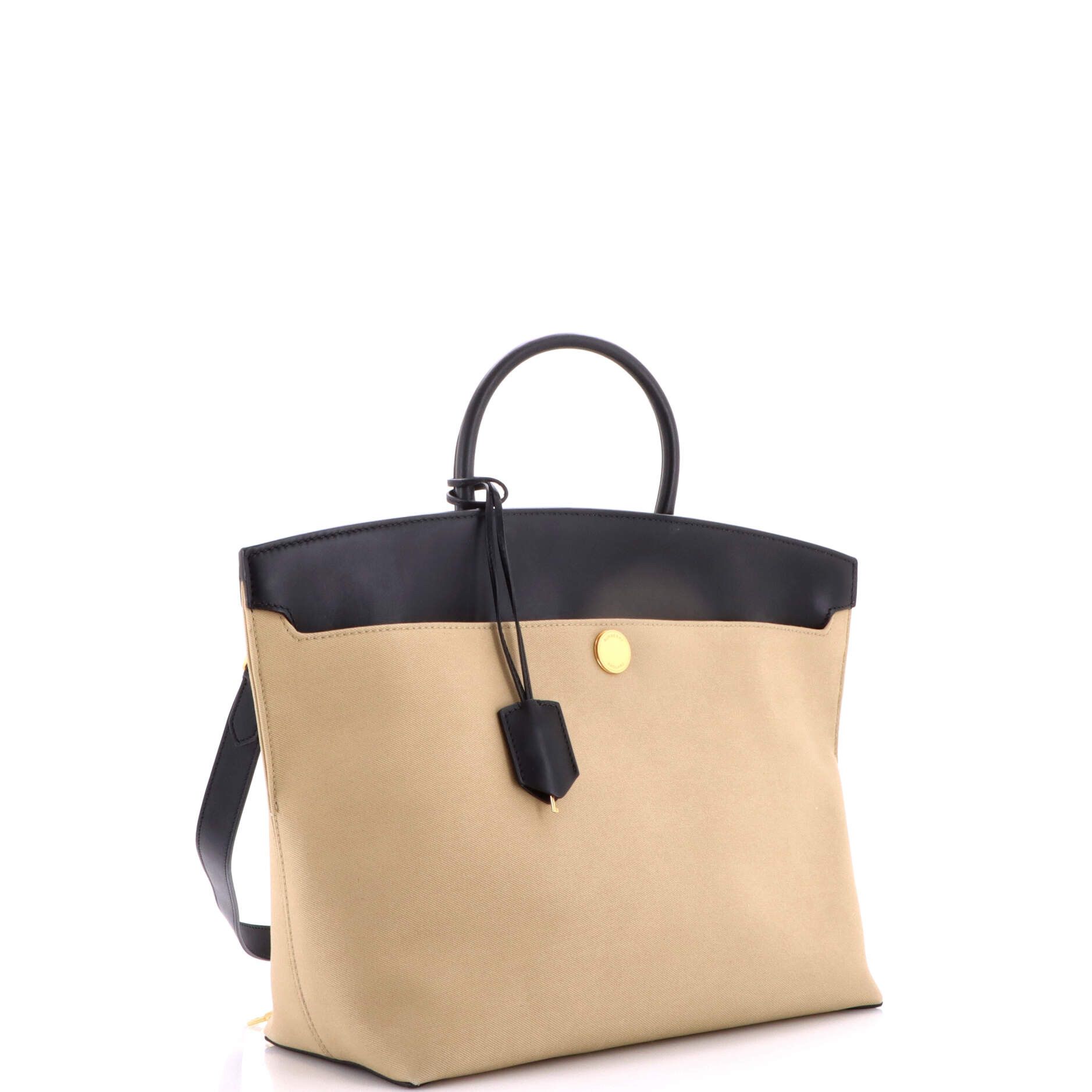 Burberry Society Top Handle Bag Canvas with Leather Large Size ONE SIZE - 1 Thumbnail