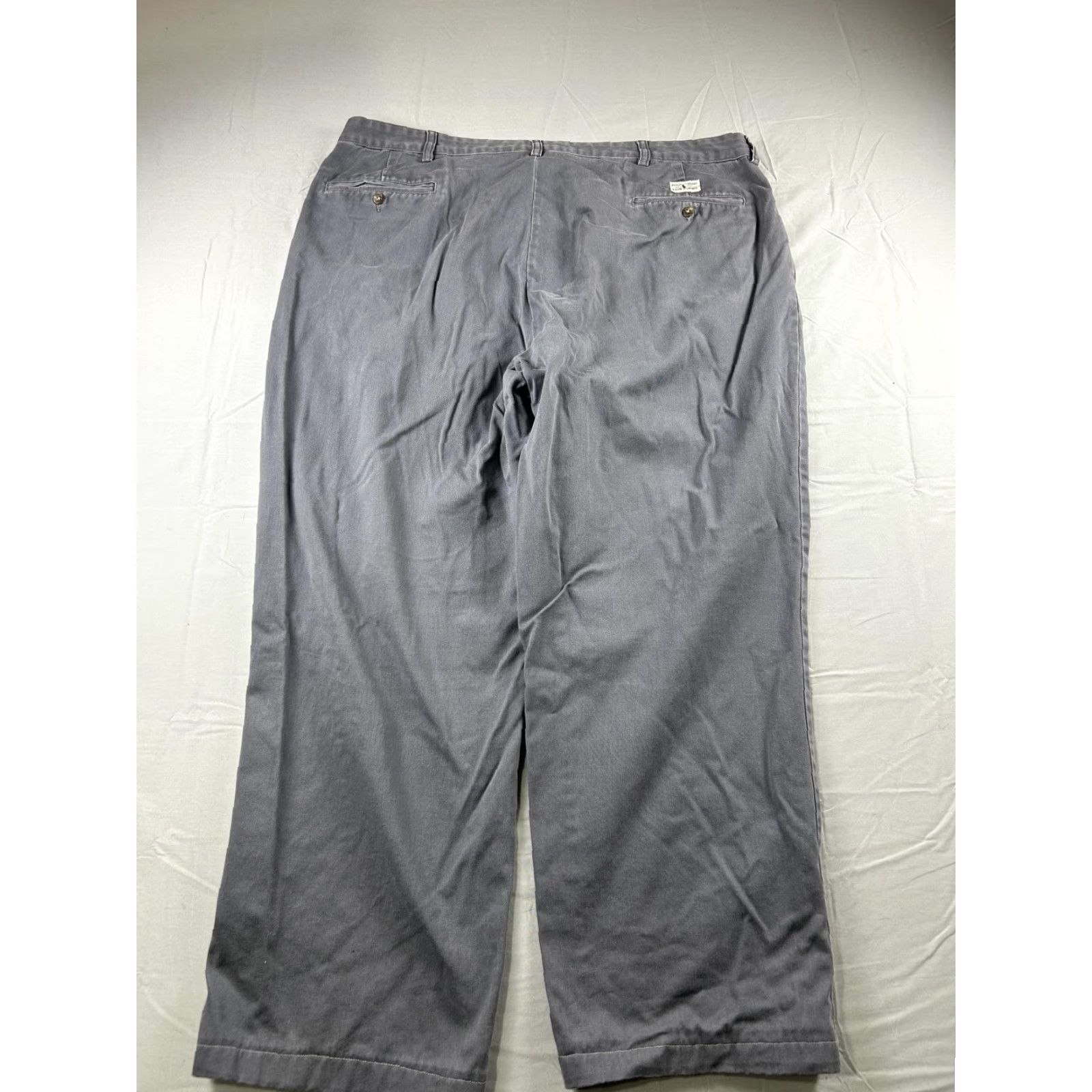 Polo Ralph Lauren Polo Ralph Lauren Andrew Pants Mens 41X28 Gray Pleated Chino Cotton Relaxed Fit Size US L / EU 52-54 / 3 - 2 Thumbnail