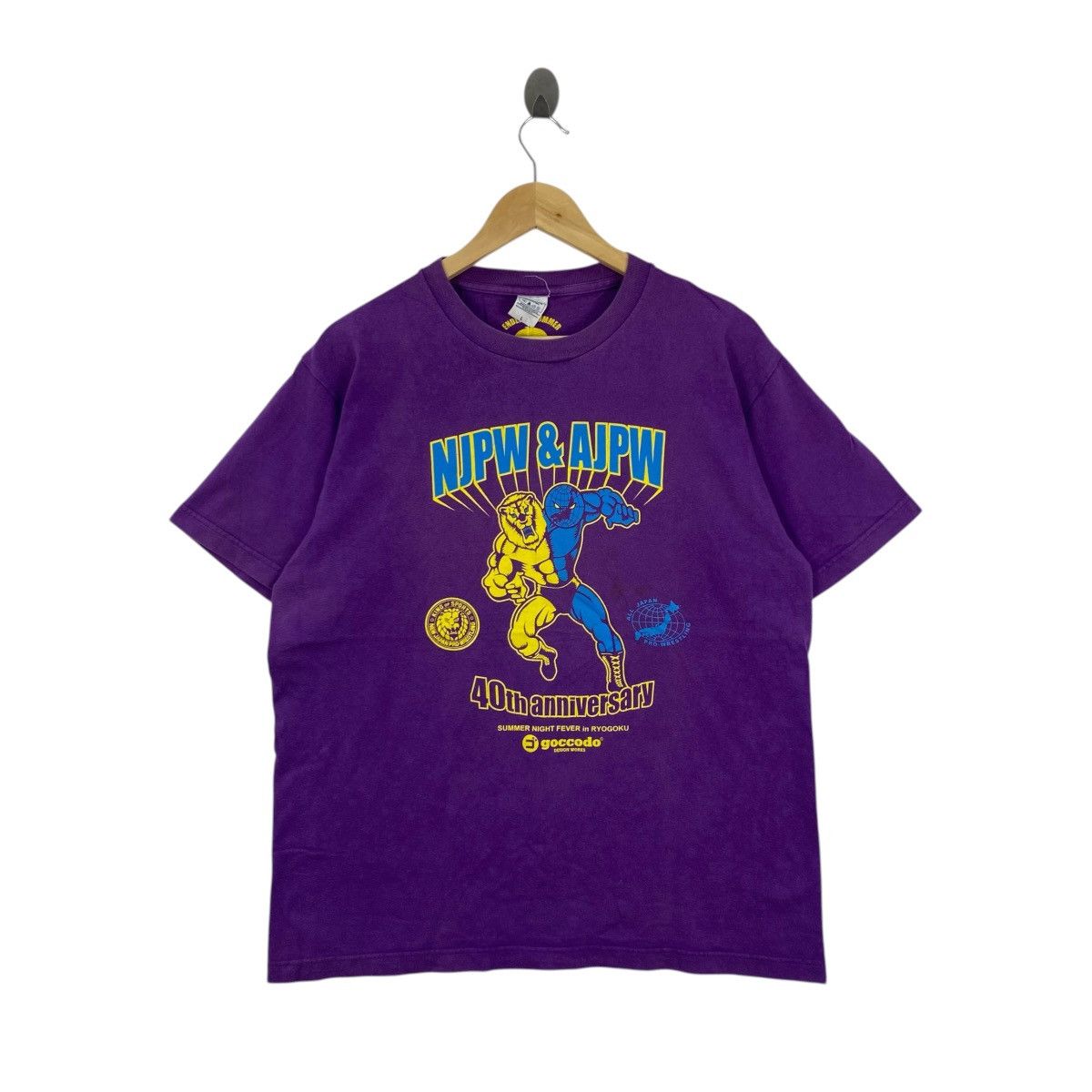 Japanese Brand Vintage 2012 NJPW x AJPW 40th Anniversary Shirt Goccodo L Size US L / EU 52-54 / 3 - 1 Thumbnail