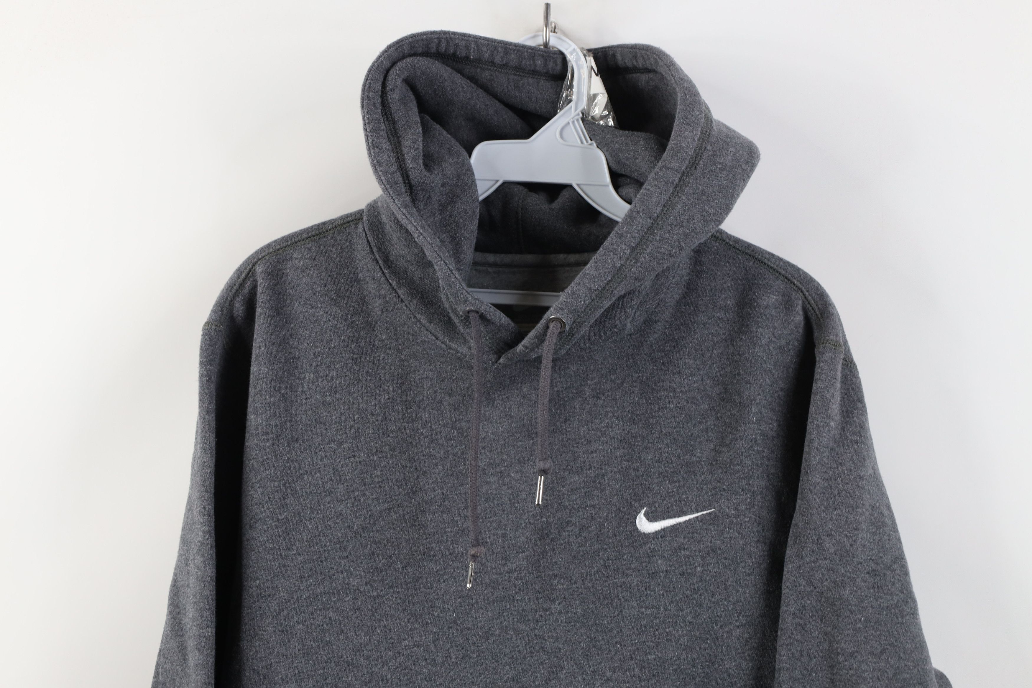Nike Vintage Y2K Nike Scott Mini Swoosh Hoodie Heather Gray Size US L / EU 52-54 / 3 - 2 Thumbnail