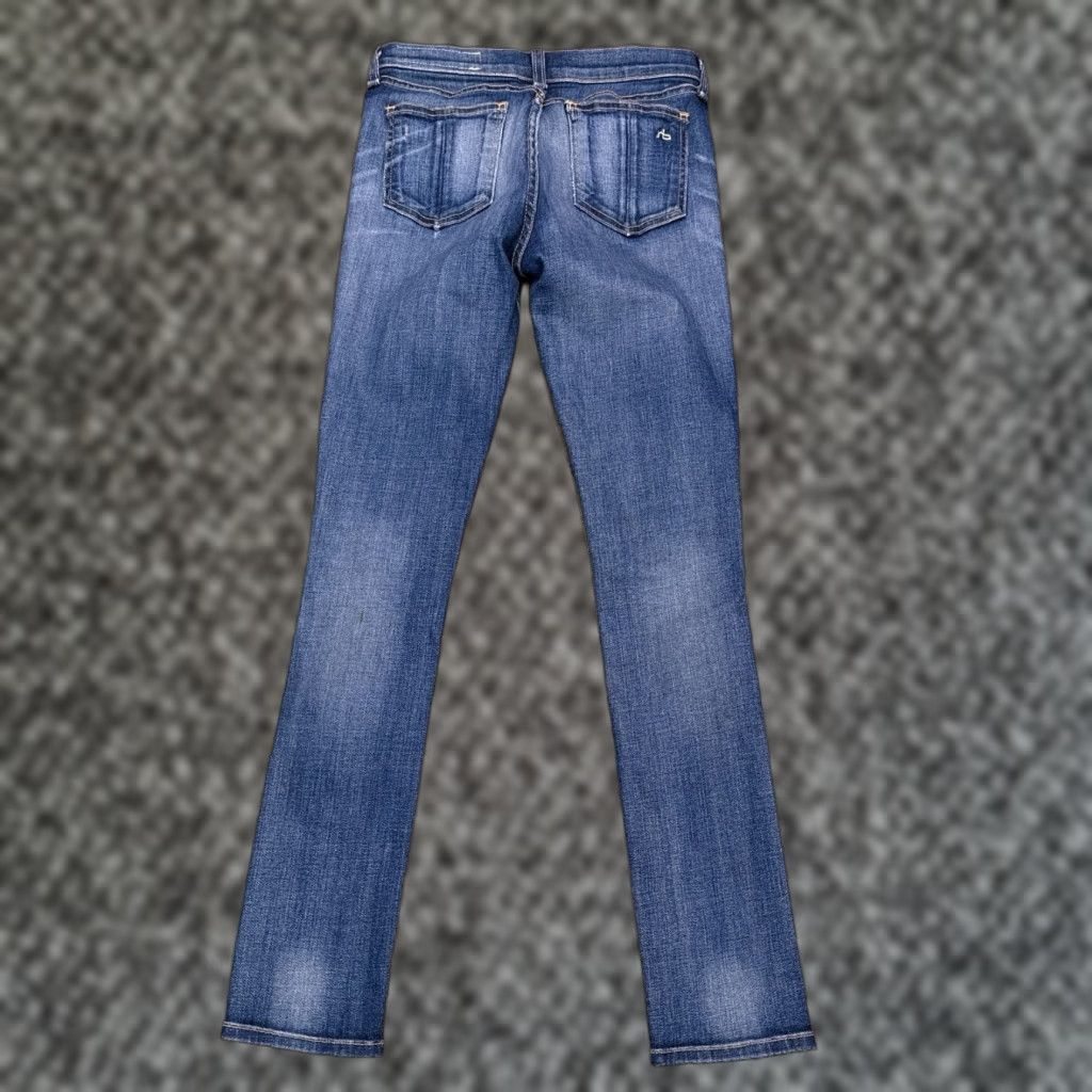 Rag & Bone Rag & Bone Capri Jeans Womens 25 Distressed Stretch Slim Blue Denim 5-Pocket City USA 26.5in Inseam Vintage No Size 42" / US 20 - 1 Thumbnail