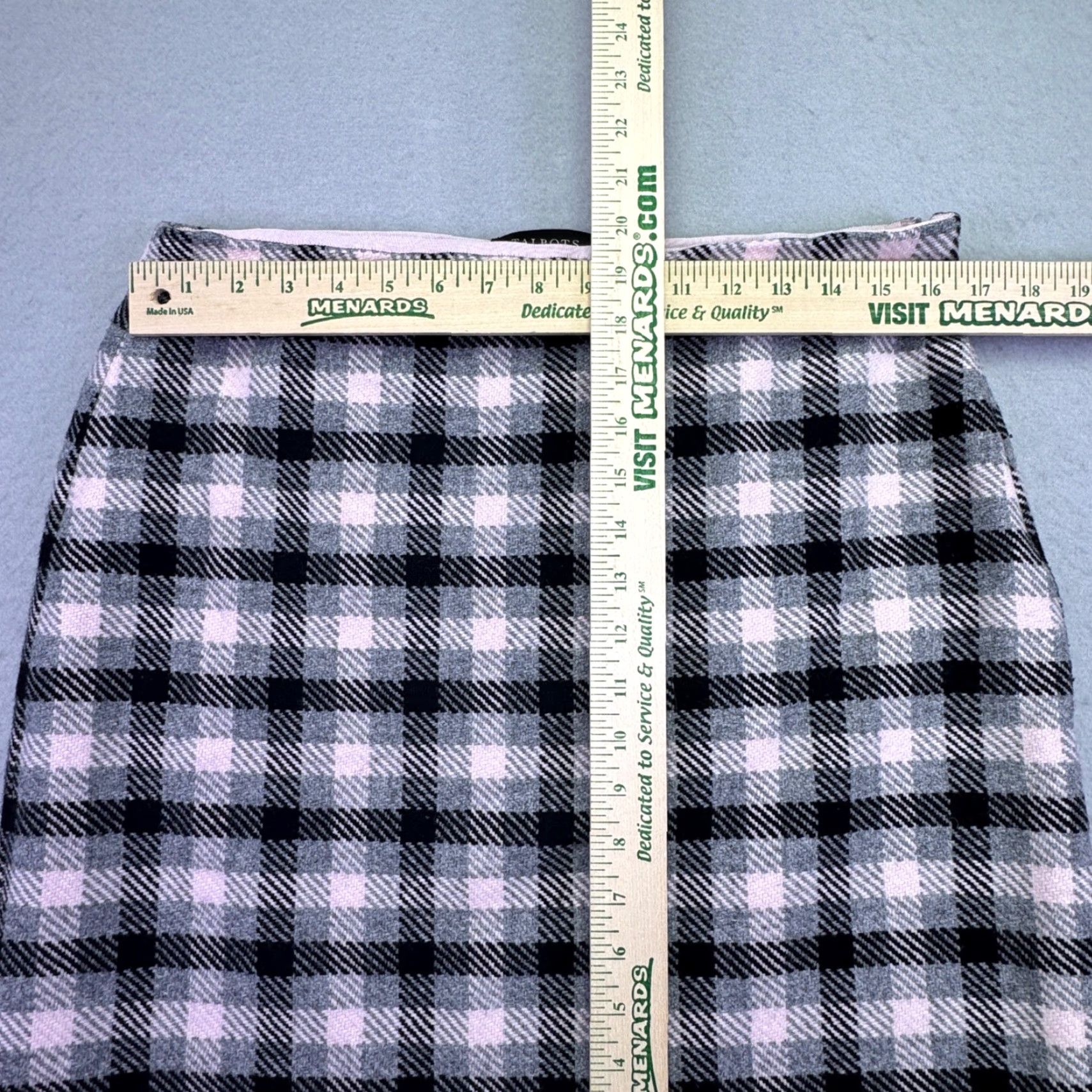 Talbots VINTAGE Talbots Skirt Women’s 12 Mini Plaid Wool Blend Black Pink Zipper Lined Wool Tweed Fall Winter Workwear Casual Mens? Size 34" / US 12 / IT 48 - 2 Thumbnail