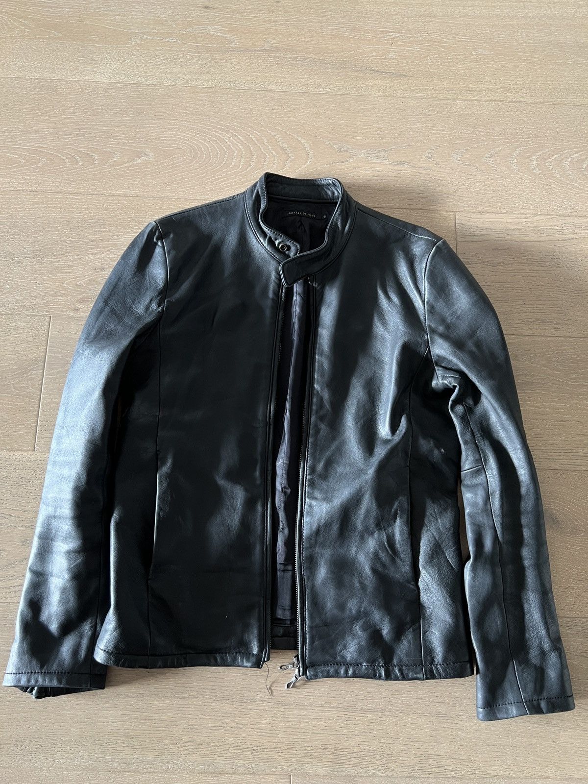 GOSTAR DE FUGA blue leather jacket | Grailed