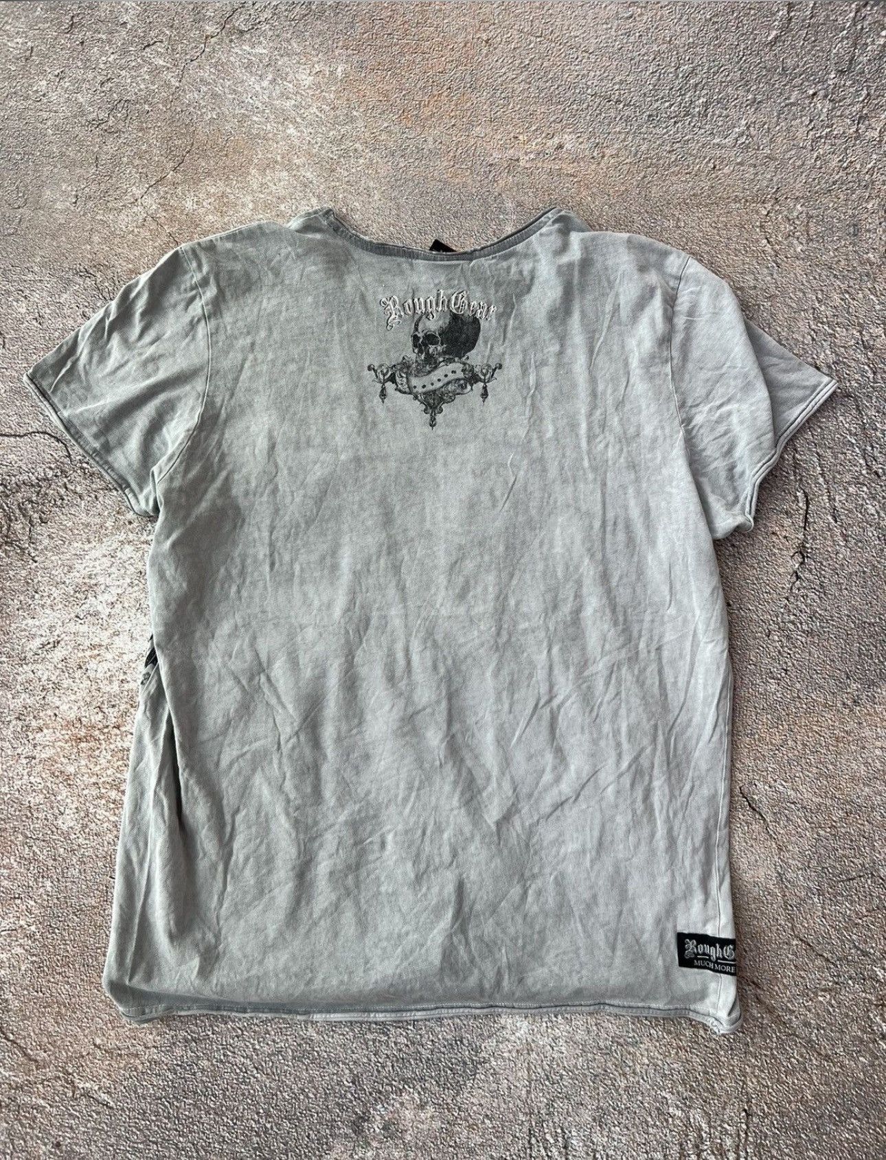 Affliction × Japanese Brand Y2K skull Japan archival Avant Garde washed style crazy tee Size US L / EU 52-54 / 3 - 5 Thumbnail