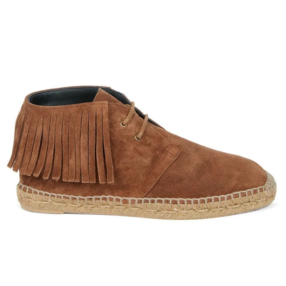 Saint Laurent Paris o1b1hav110824 Mid-Top Espadrilles Suede Boots in Brown Size US 8 / IT 38 - 1 Thumbnail