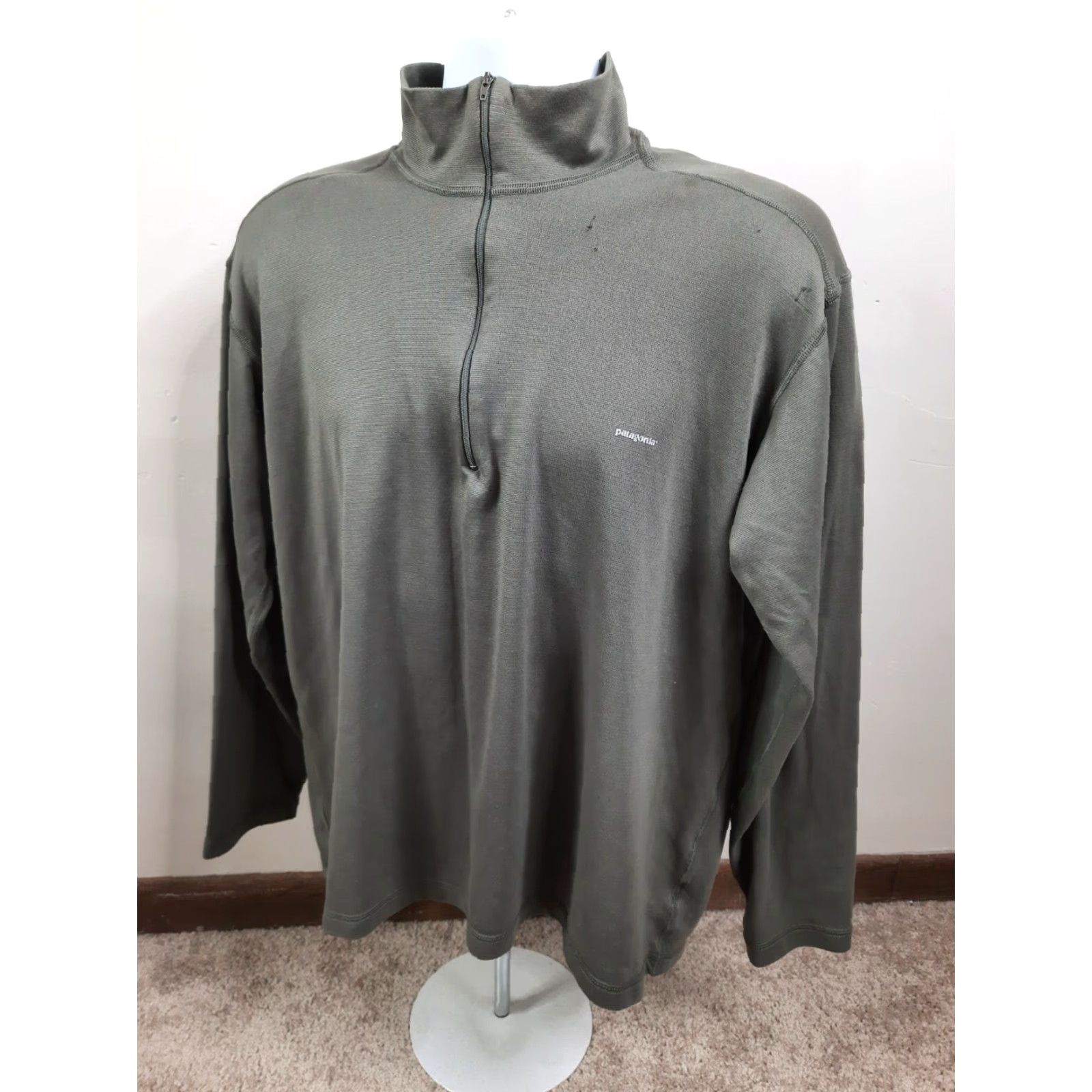 Patagonia Patagonia Capilene Men's 1/4 Zip Green Long Sleeve Shirt XL Activewear Shirt Men Green Capilene 1/4 Zip Logo Athletic Mock Neck Vintage Not Size US XL / EU 56 / 4 - 8 Thumbnail
