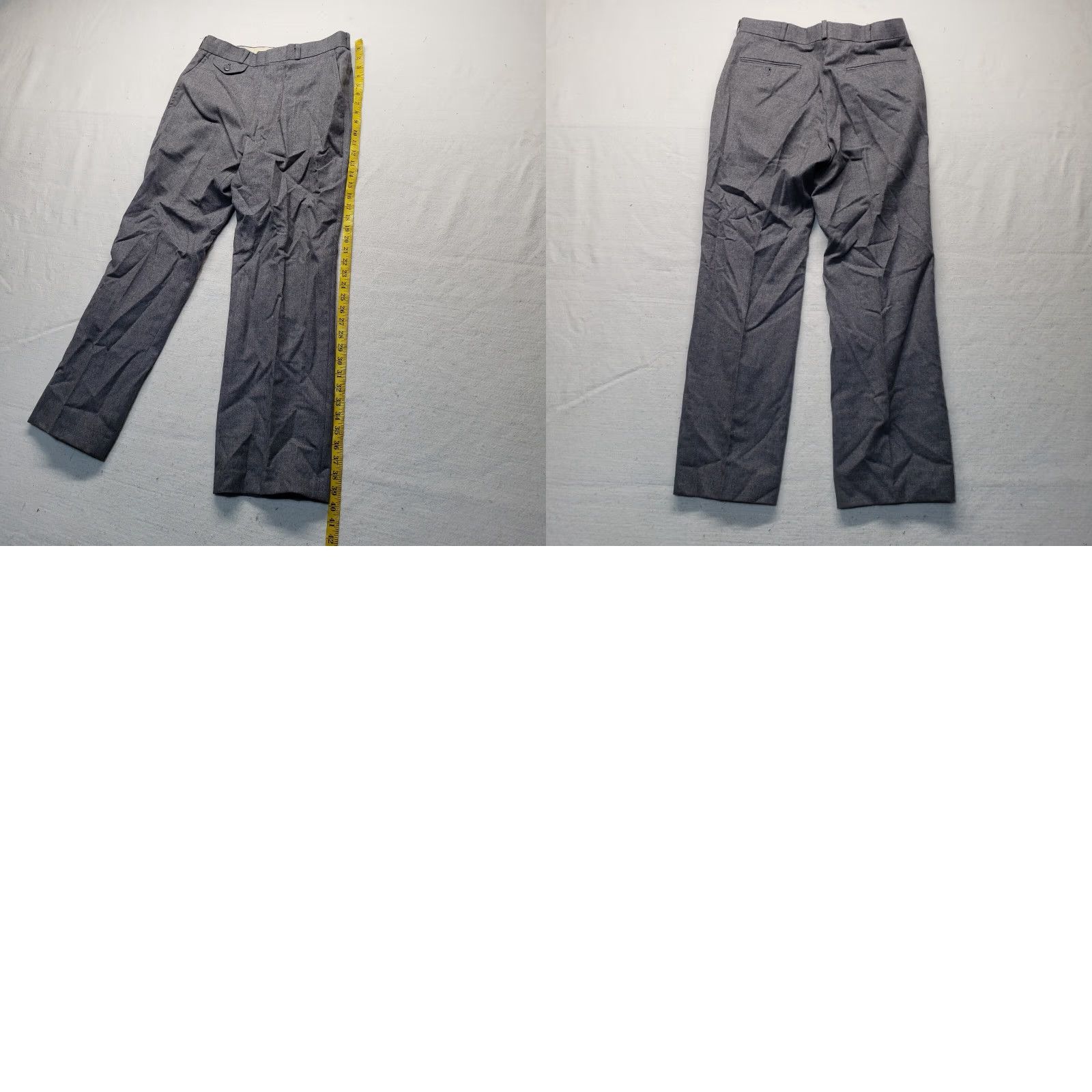 Vintage Le Tigre Gray Wool Pants Solid Casual Work Pants Women's Size 14 (33) Size 36" / US 14 / IT 50 - 8 Thumbnail
