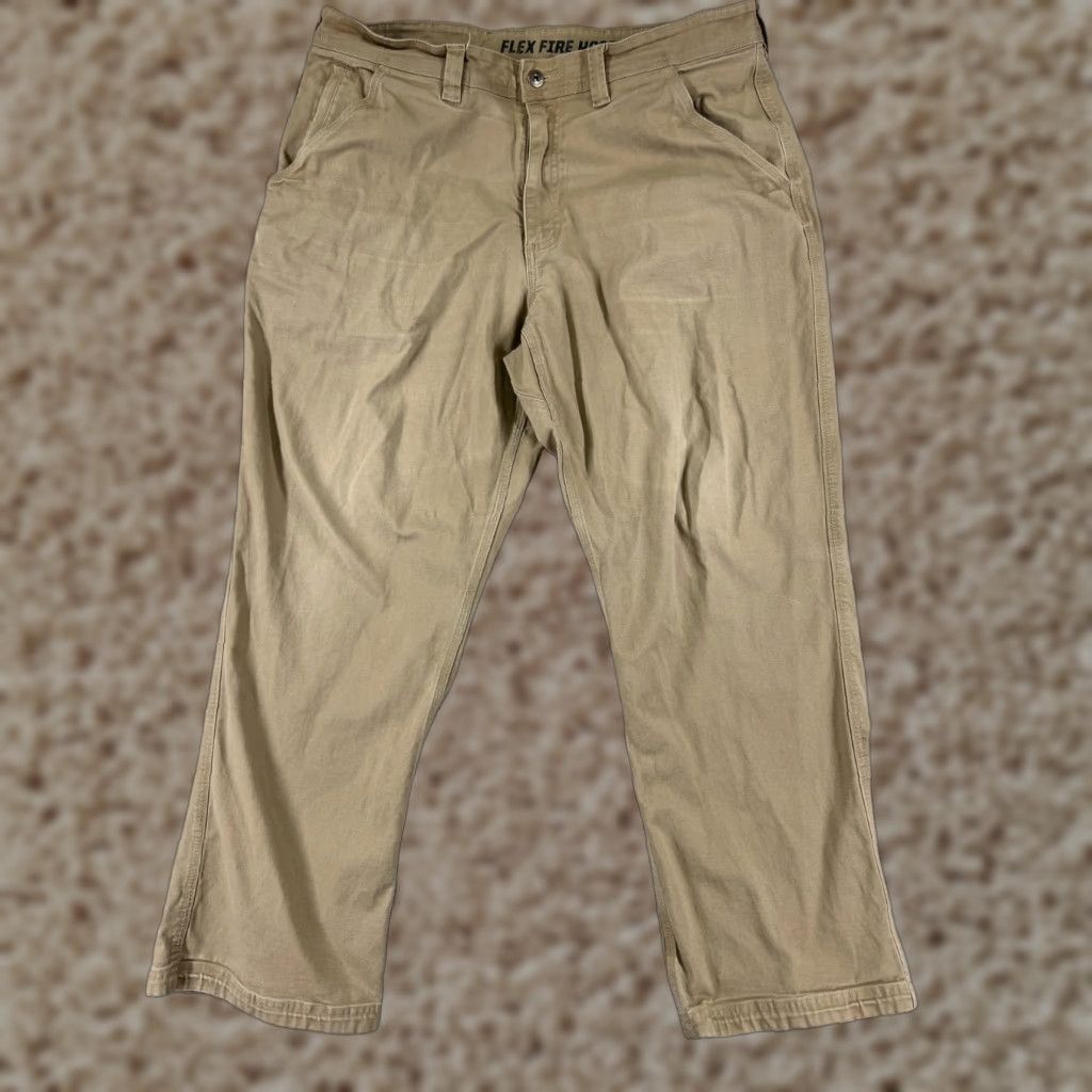 Vintage Duluth Mens Cargo Pants 38 Beige Relaxed Fit Cotton Blend 5-Pocket, Straight Leg, Zip Fly, Canvas Duck Size US 38 / EU 54 - 1 Thumbnail