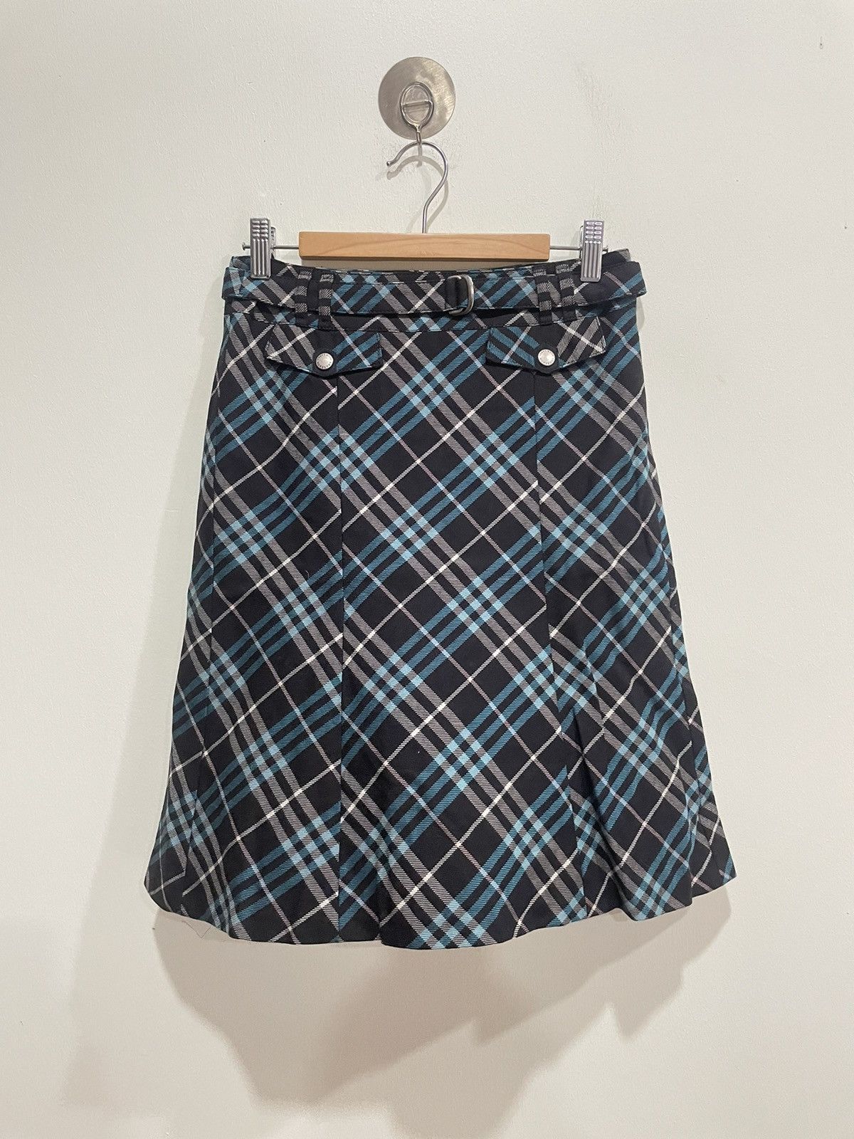 Burberry Burberry Checked Midi skirt with belt Size 28" / US 6 / IT 42 - 1 Thumbnail