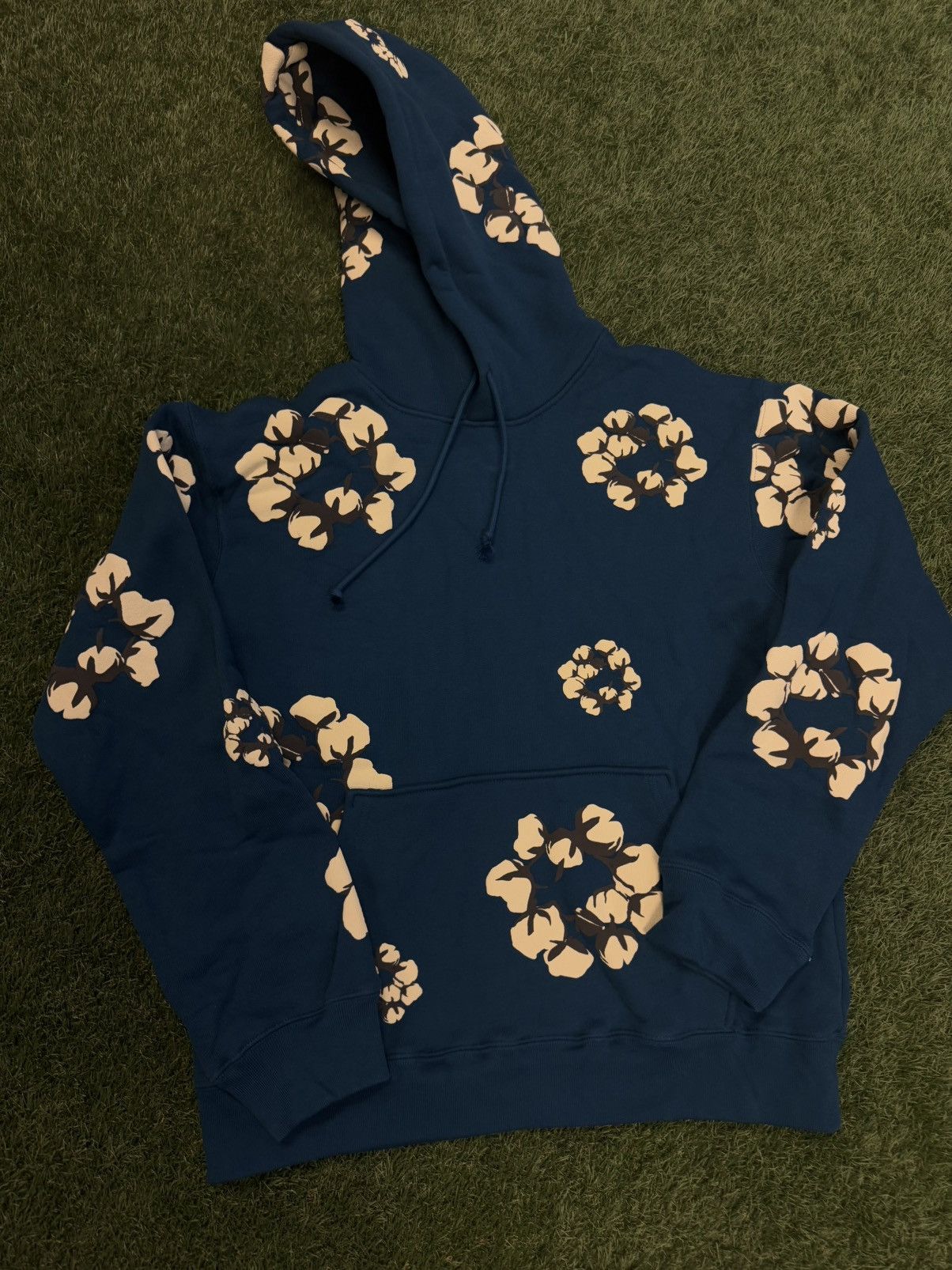 Cactus Plant Flea Market × DENIM TEARS Denim Tears CPFM Blue Cotton Wreath Hoodie (M) (NEW) Size US M / EU 48-50 / 2 - 5 Thumbnail