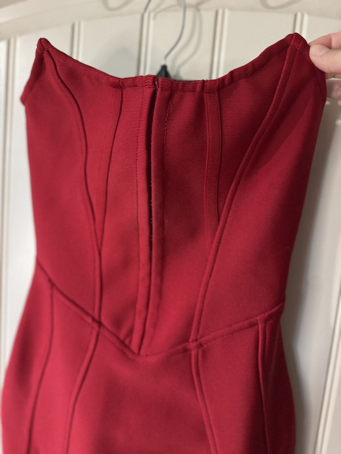 Fashion Nova FASHION NOVA Sexy, Strapless Bodycon Midi Dress (Small) Size S / US 4 / IT 40 - 6 Thumbnail