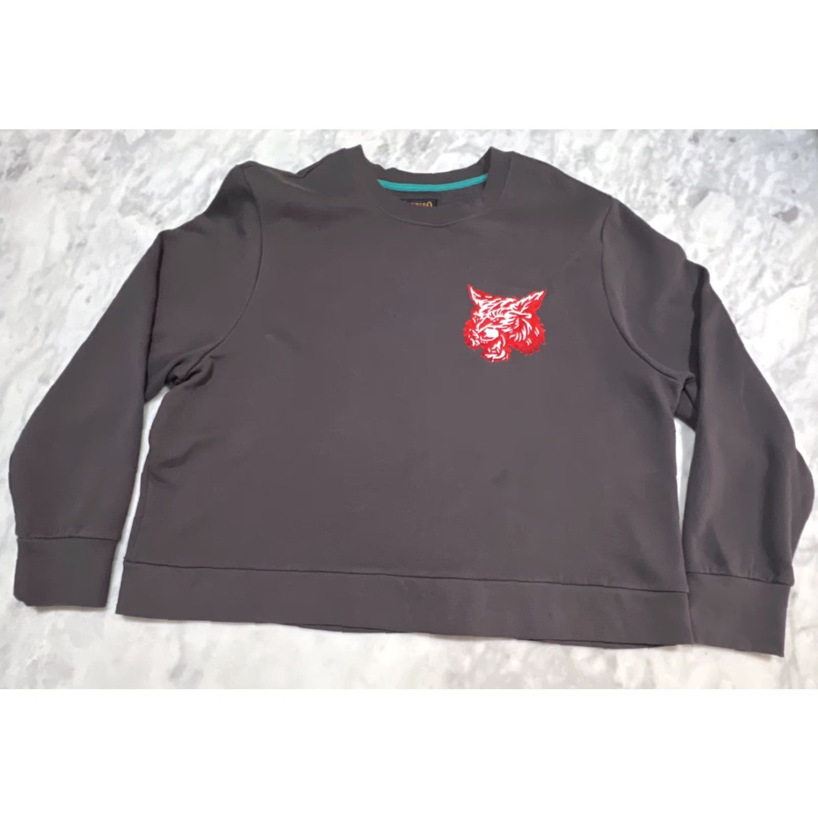 Vintage Sendero Provisions Sweatshirt Women’s 2XL Pullover Gray Embroidered Bobcat Size XXL / US 16-18 / IT 52-54 - 2 Thumbnail