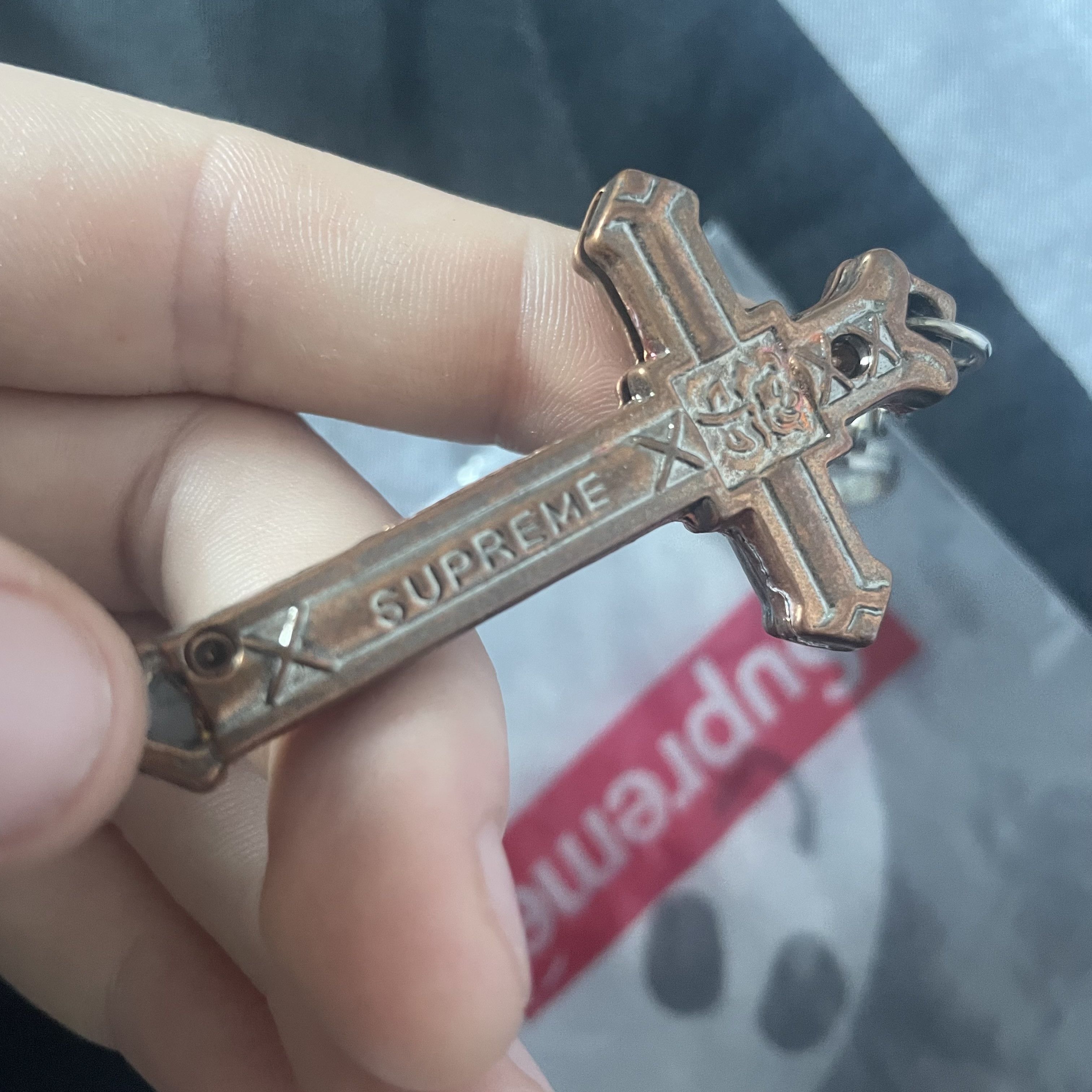 Supreme Supreme Crucifix Folding Knife Keyring | Grailed