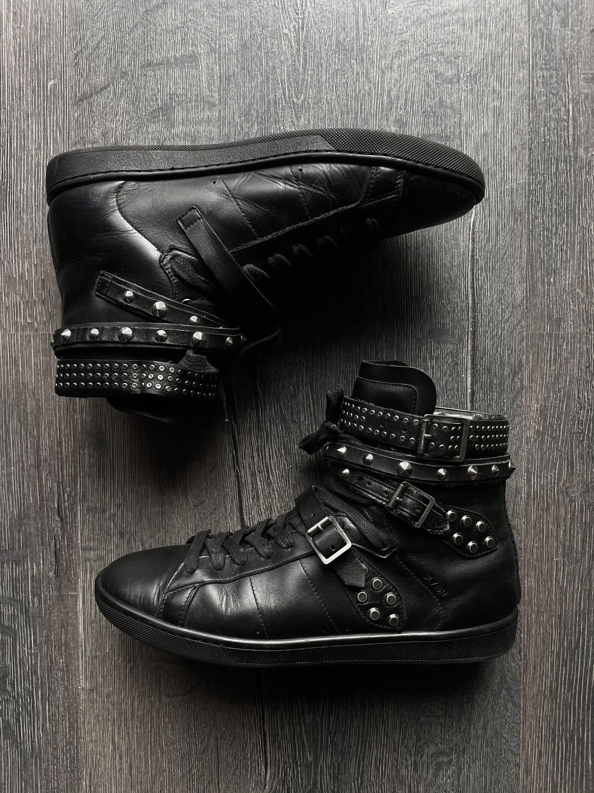 Hedi Slimane Saint Laurent Paris Hedi Slimane Court Classic SL16-H Black Size US 7.5 / EU 40-41 - 3 Thumbnail