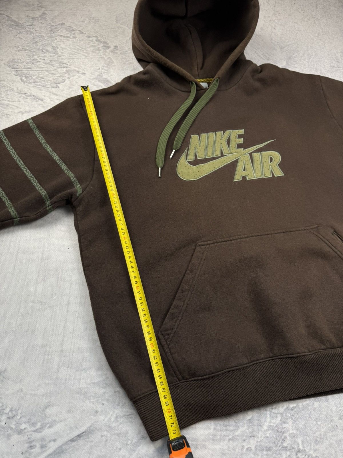 Nike × Vintage NIKE AIR MAX BROWN VINTAGE CENTER LOGO OVERSIZE BOXY HOODIE Size US XXL / EU 58 / 5 - 11 Thumbnail