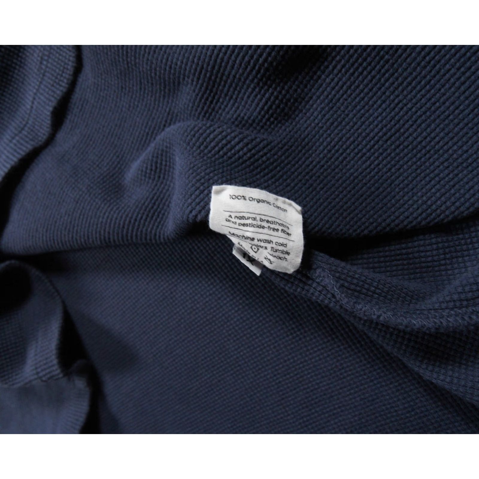 Vintage Mate Shirt Womens 1X Blue Long Sleeve Waffle Knit Crewneck Organic Cotton Ladies Shirt Size XL / US 12-14 / IT 48-50 - 6 Thumbnail