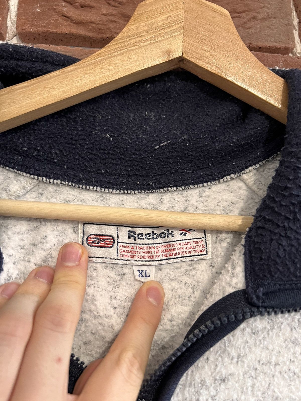 Reebok 90s Reebok Sherpa Quarter Zip Fleece Big Logo Y2K Crewneck Size US XL / EU 56 / 4 - 6 Thumbnail