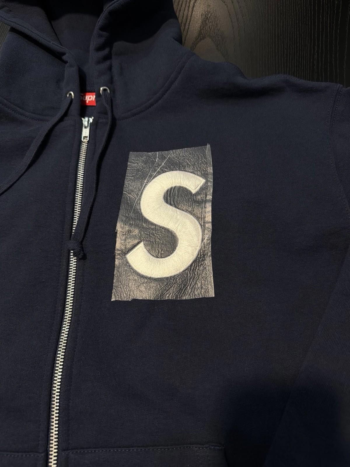 Supreme Supreme S Logo Zip Up Hooded Sweatshirt Navy Blue (M) NEW Size US M / EU 48-50 / 2 - 7 Thumbnail