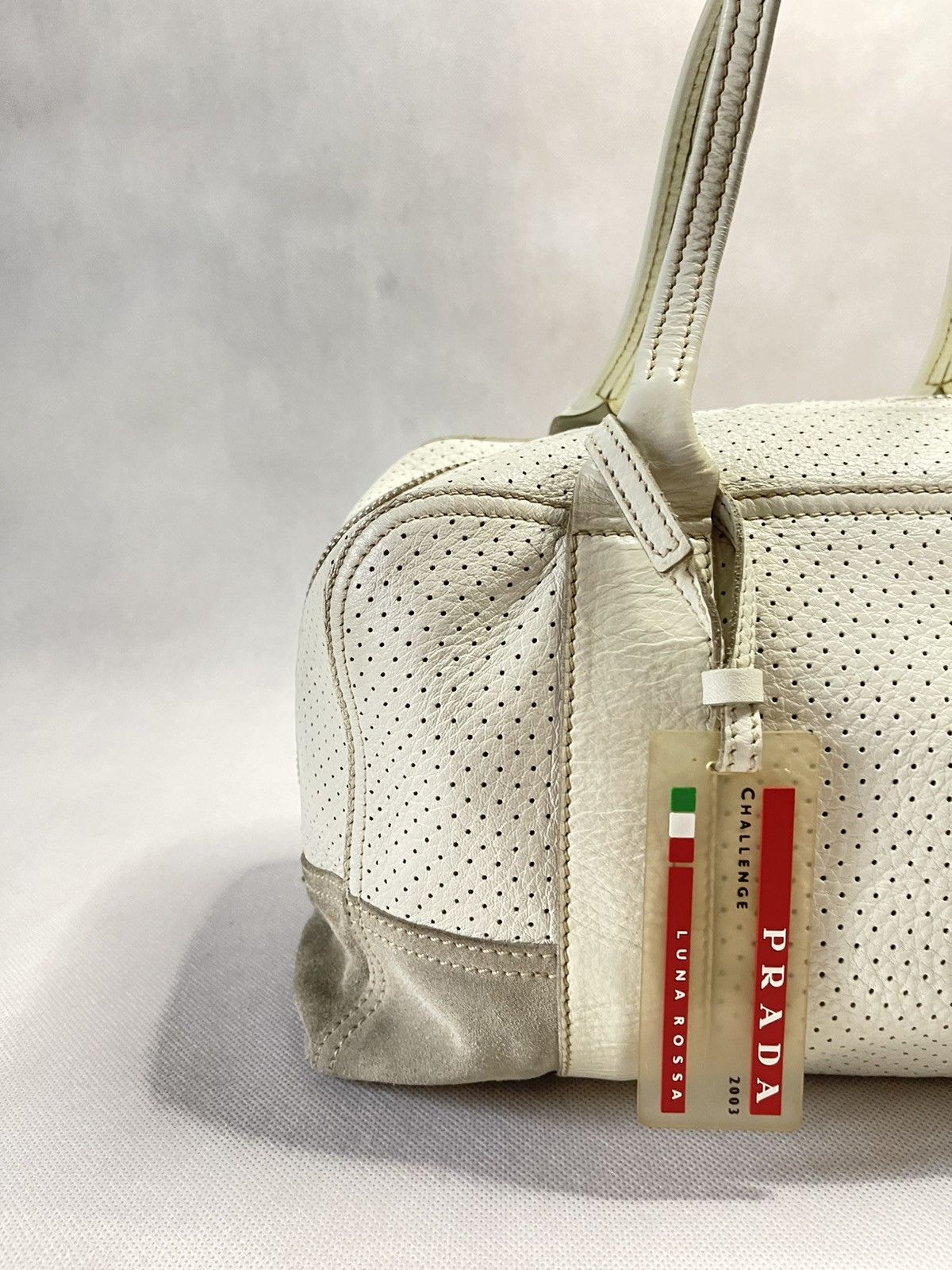 Prada *SOLD* Vintage 2003 Prada Luno Rossa Sport Leather Hand Bag Size ONE SIZE - 4 Thumbnail