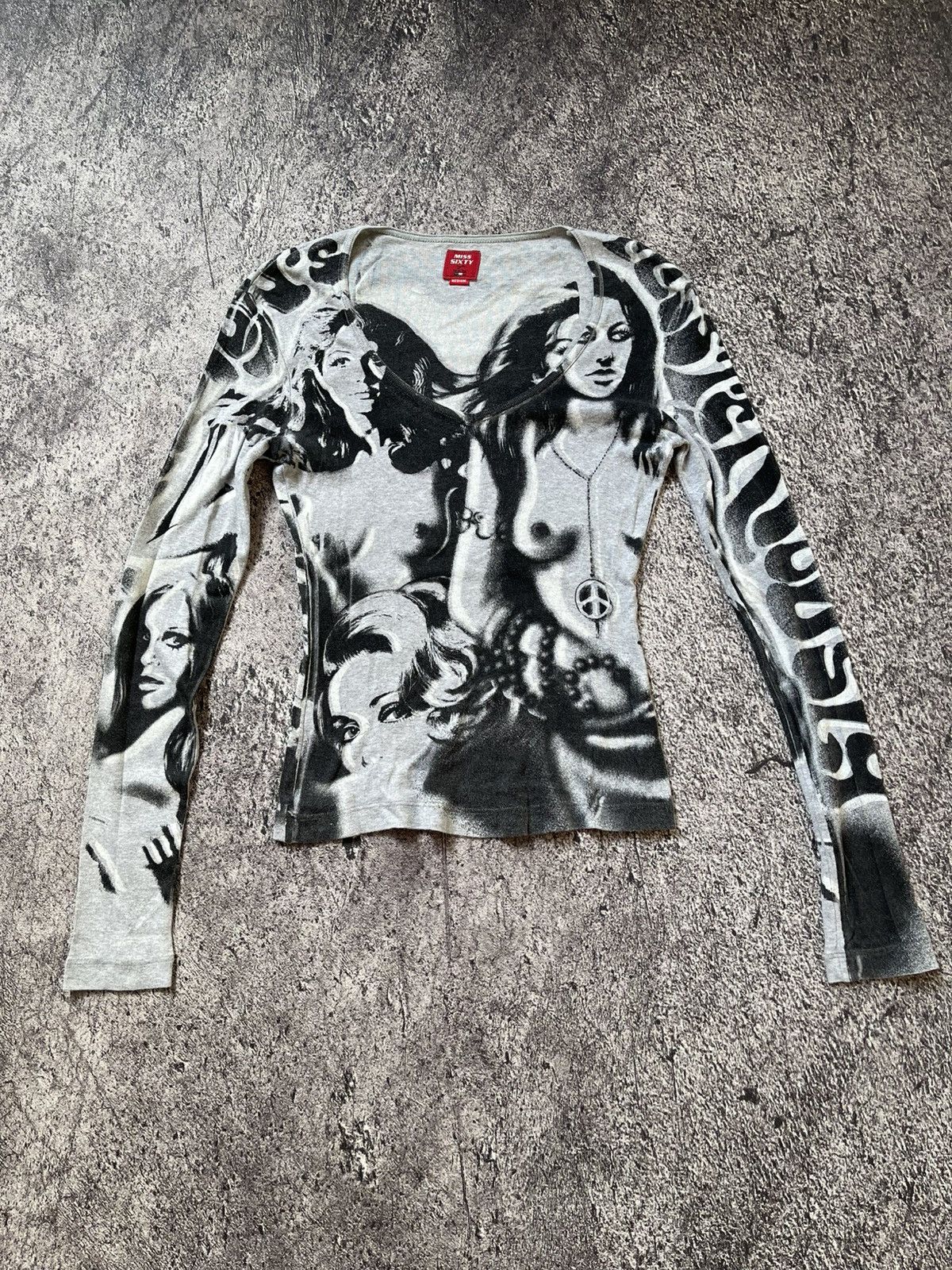 Japanese Brand Y2K Miss Sixty “hysteric style” longsleeve Size M / US 6-8 / IT 42-44 - 1 Thumbnail